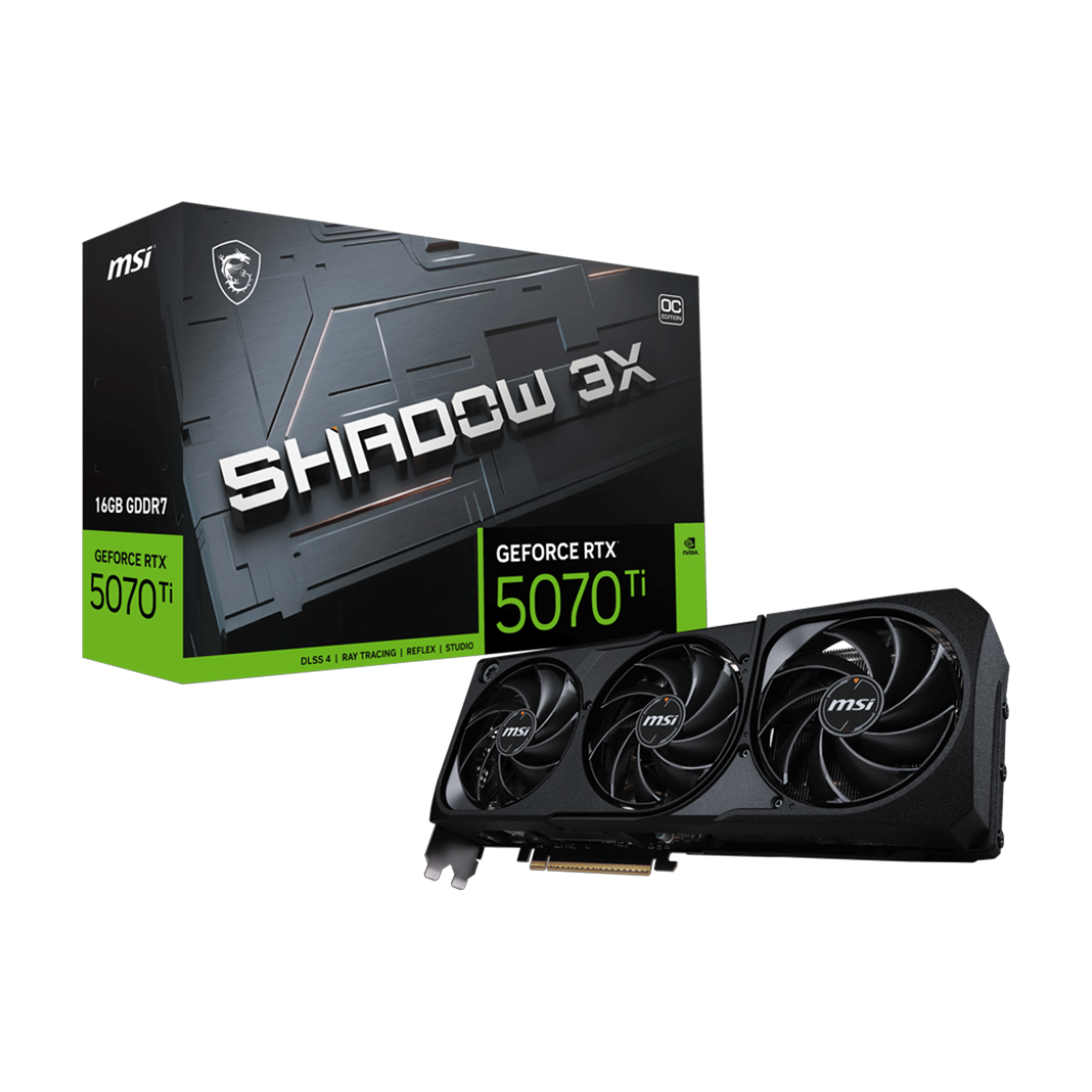 Card màn hình MSI GeForce RTX™ 5070 Ti 16G SHADOW 3X OC 6