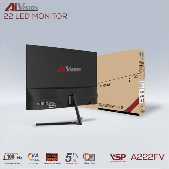 Màn hình văn phòng Aivision A222FV | 21.5 inch, FHD, VA, 100Hz, 5ms 2