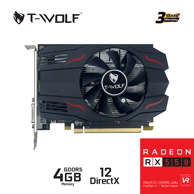 Card màn hình (Amd) Tw-Rx550 4G D5  Dual 2