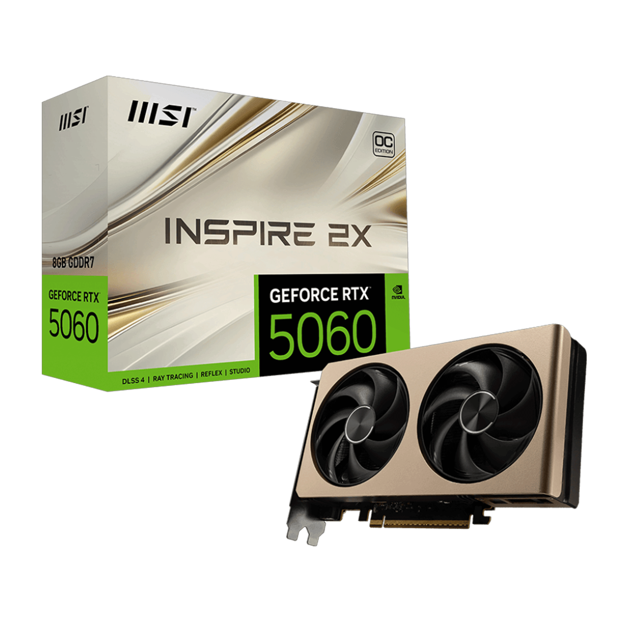 Card màn hình MSI GeForce RTX™ 5060 8G INSPIRE 2X OC 3