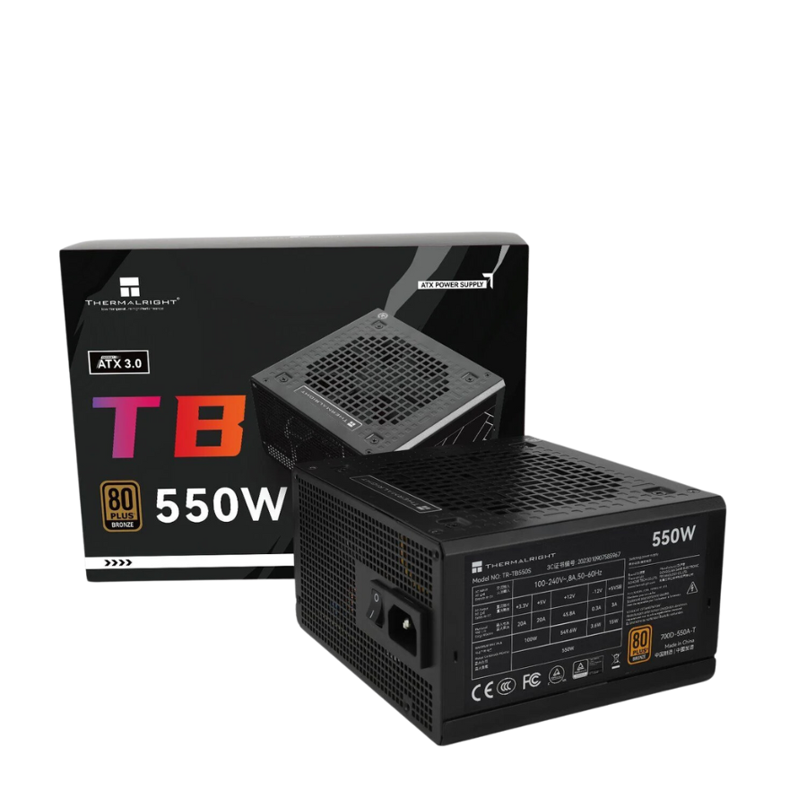 Nguồn máy tính Thermalright TB-550S nhập khẩu - Đen | 550W, 80 Plus Bronze, ATX 3.0 6