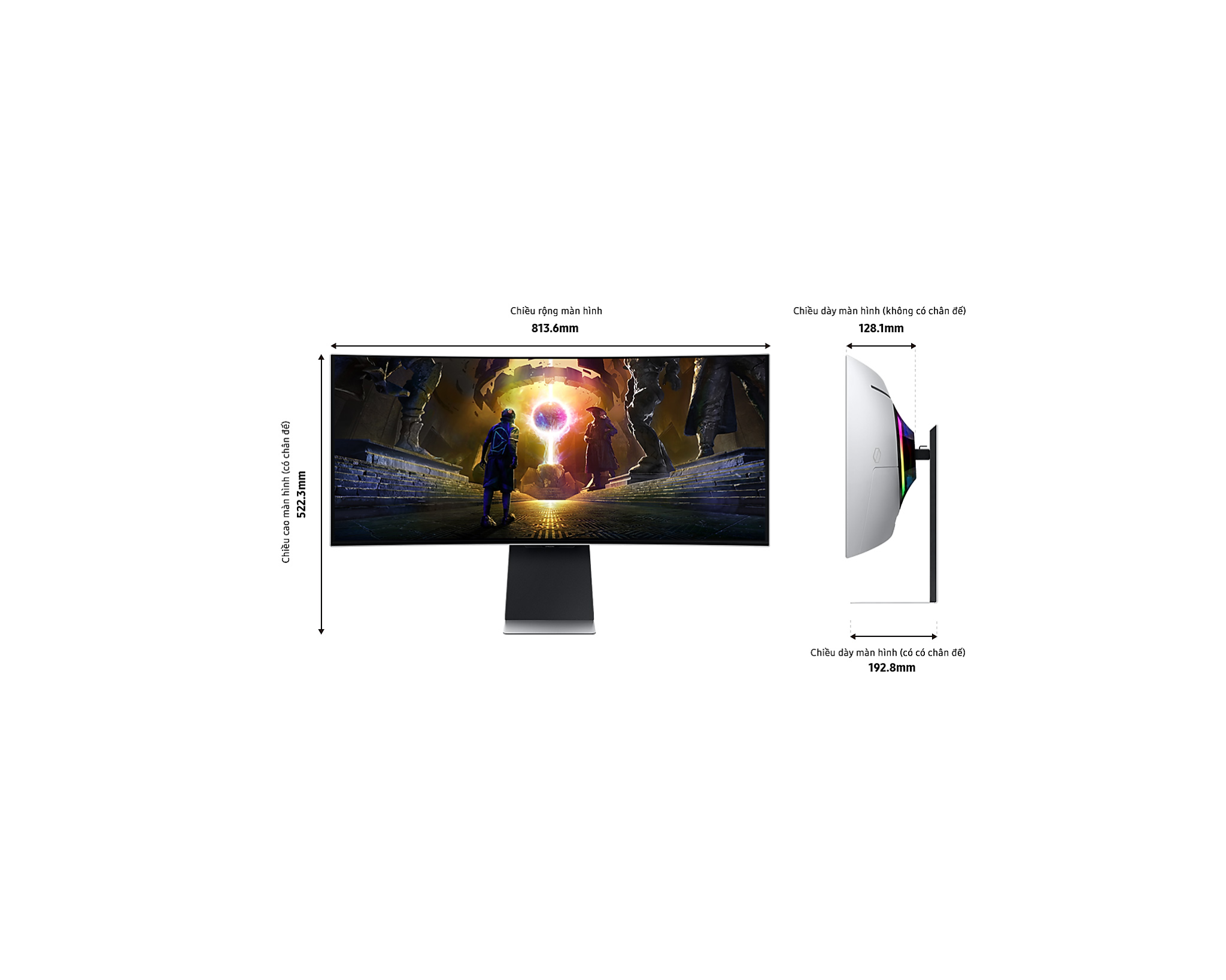 Màn hình Samsung Gaming LS34DG850SEXXV | 34 inch, Ultra WQHD, OLED, 175Hz, 0.03ms 4