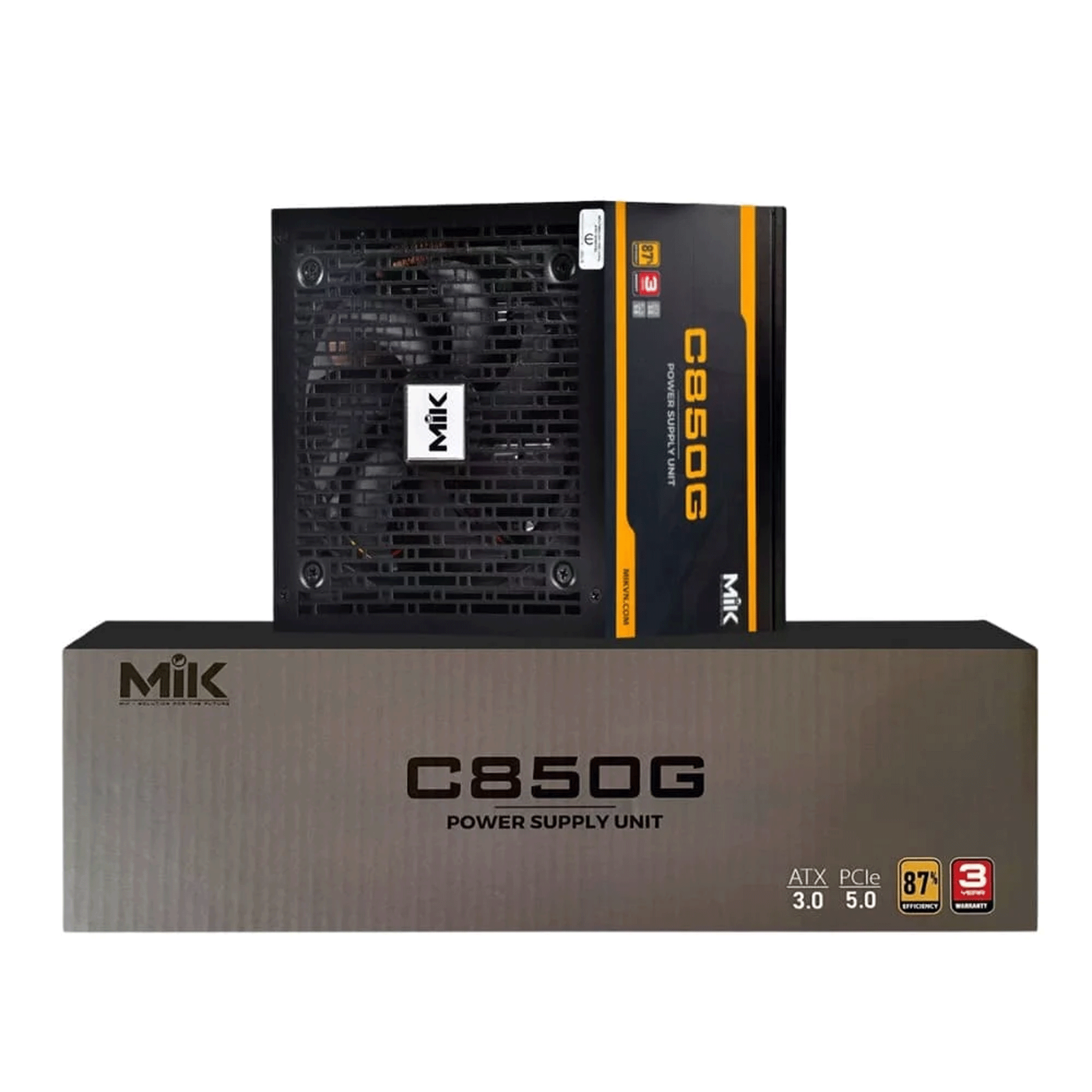 Nguồn MIK C850G ATX 3.0, PCIe 5.0, 80 Plus Gold 2
