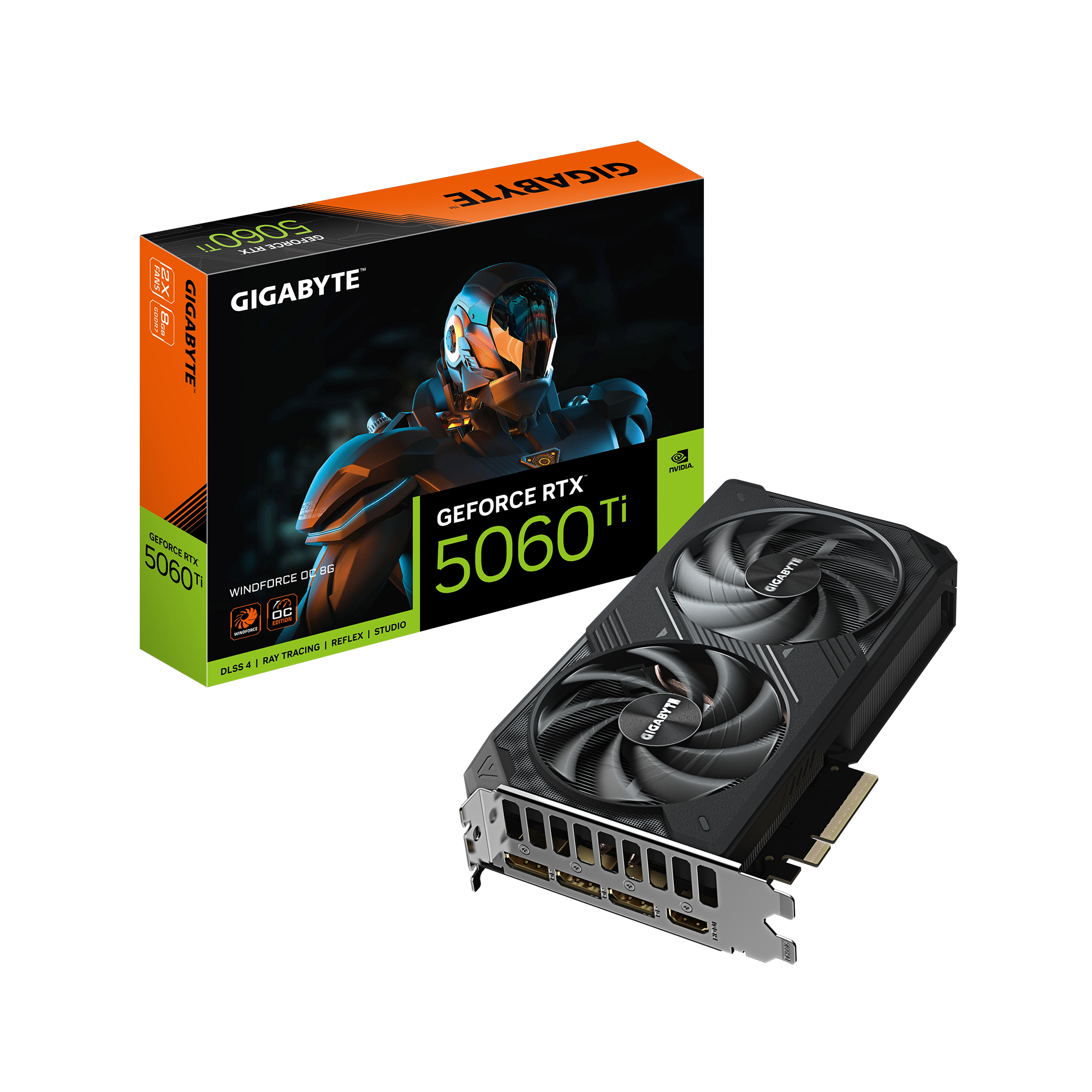 Card màn hình Gigabyte GeForce RTX™ 5060 Ti WINDFORCE OC 8G 8