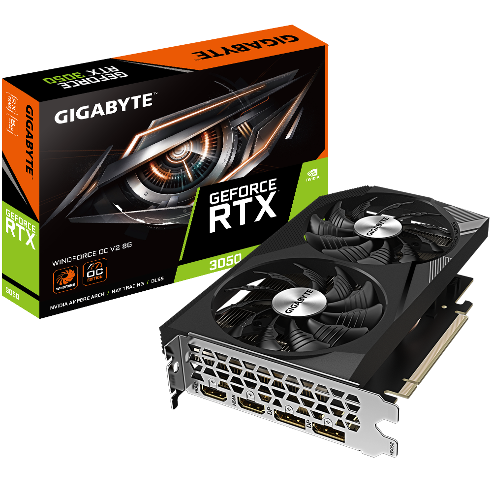 Card màn hình Gigabyte RTX 3050 8G WINDFORCE OC V2 7