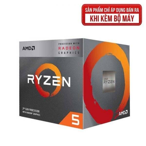 CPU AMD RYZEN 5 3400G (3.7GHz Up to 4.2GHz, AM4, 4 Cores 8 Threads) Box Chính Hãng