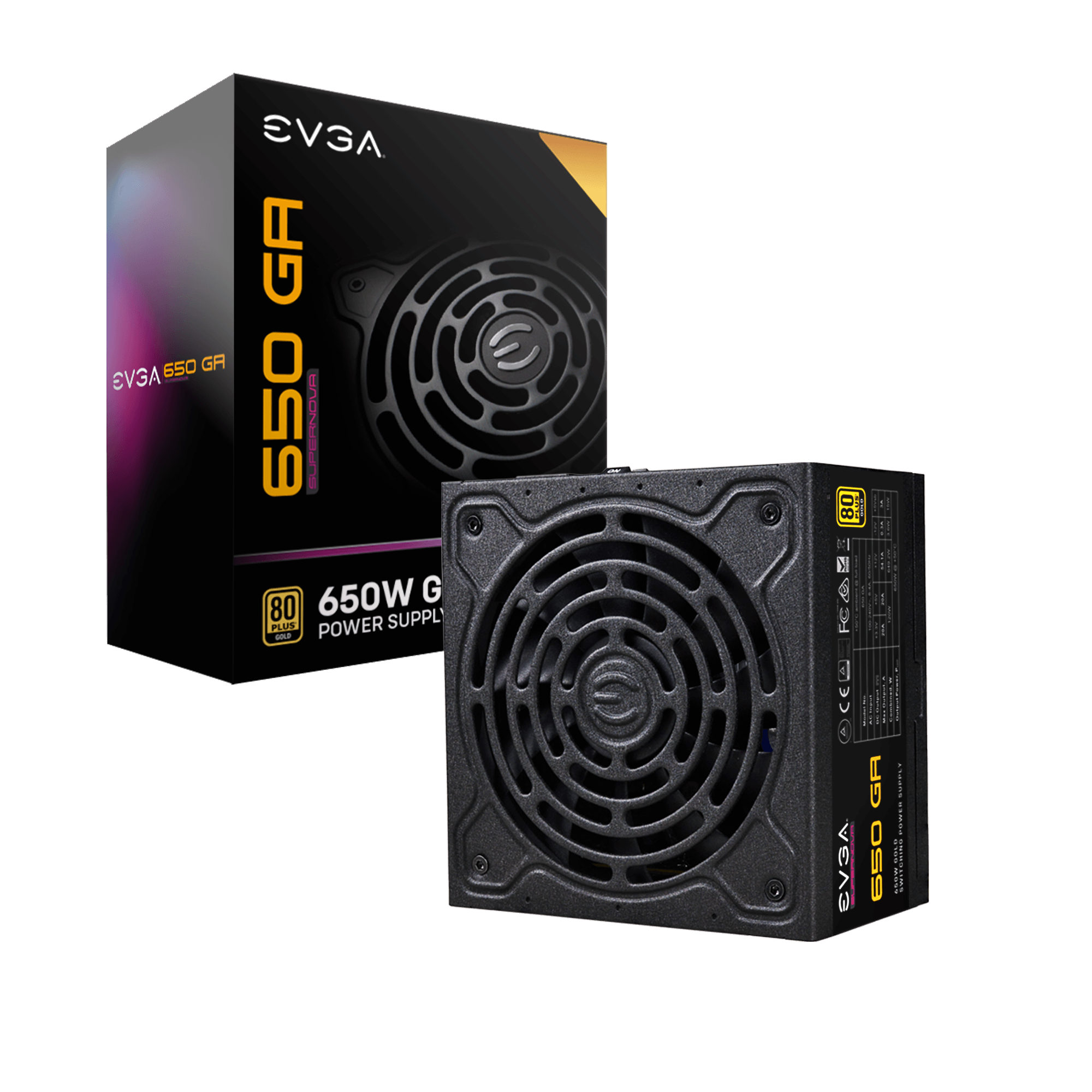 Nguồn EVGA SuperNova 650W GA | 80 Plus Gold, Full Modular 3