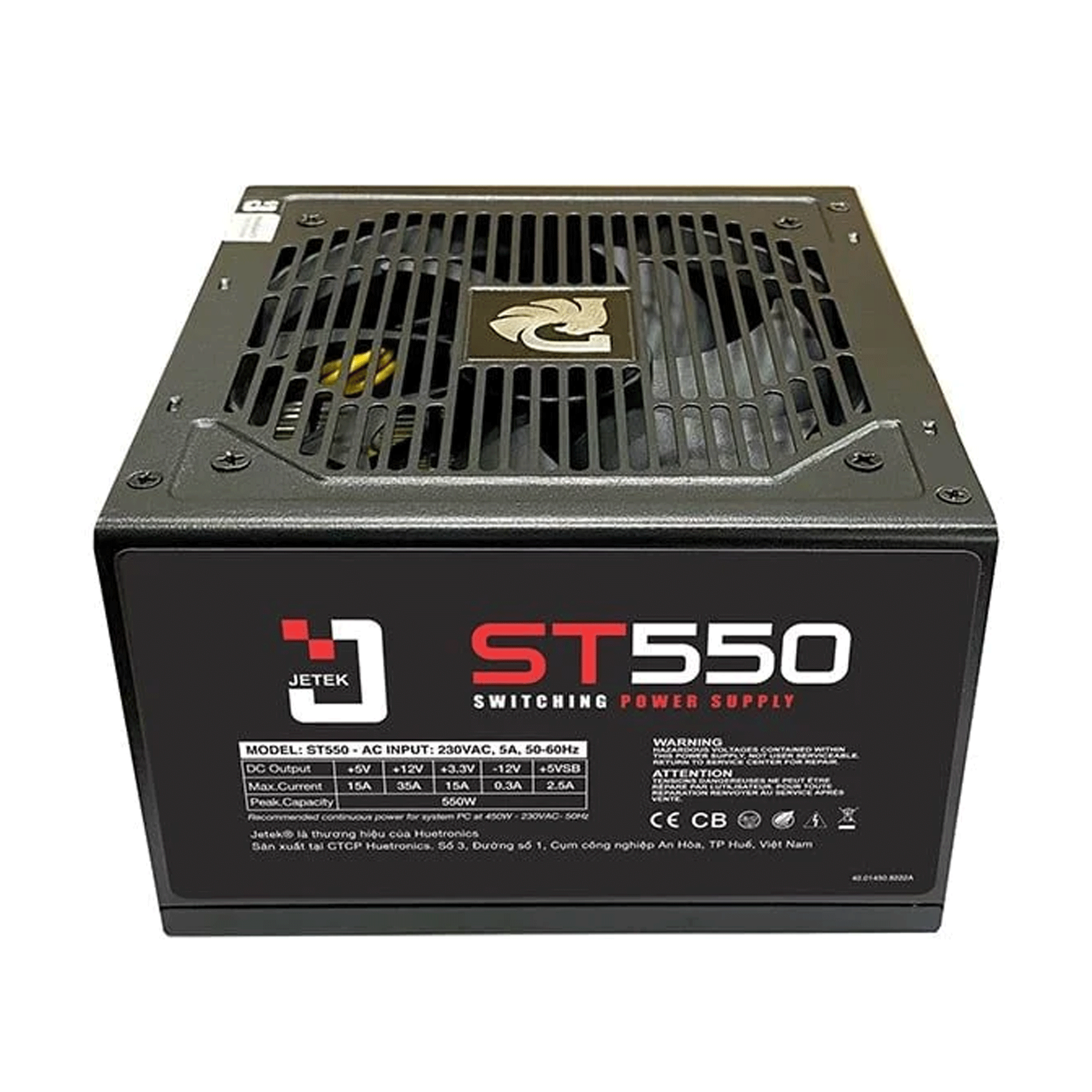 Nguồn Jetek J Series 550W Plus (ST550 POWER SUPPLY ATX 12V PFC)