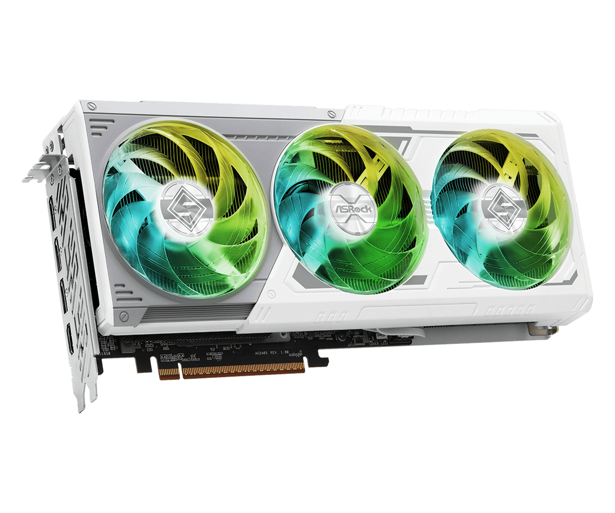 Card màn hình ASRock AMD RX 9070 XT 16G Steel Legend 4