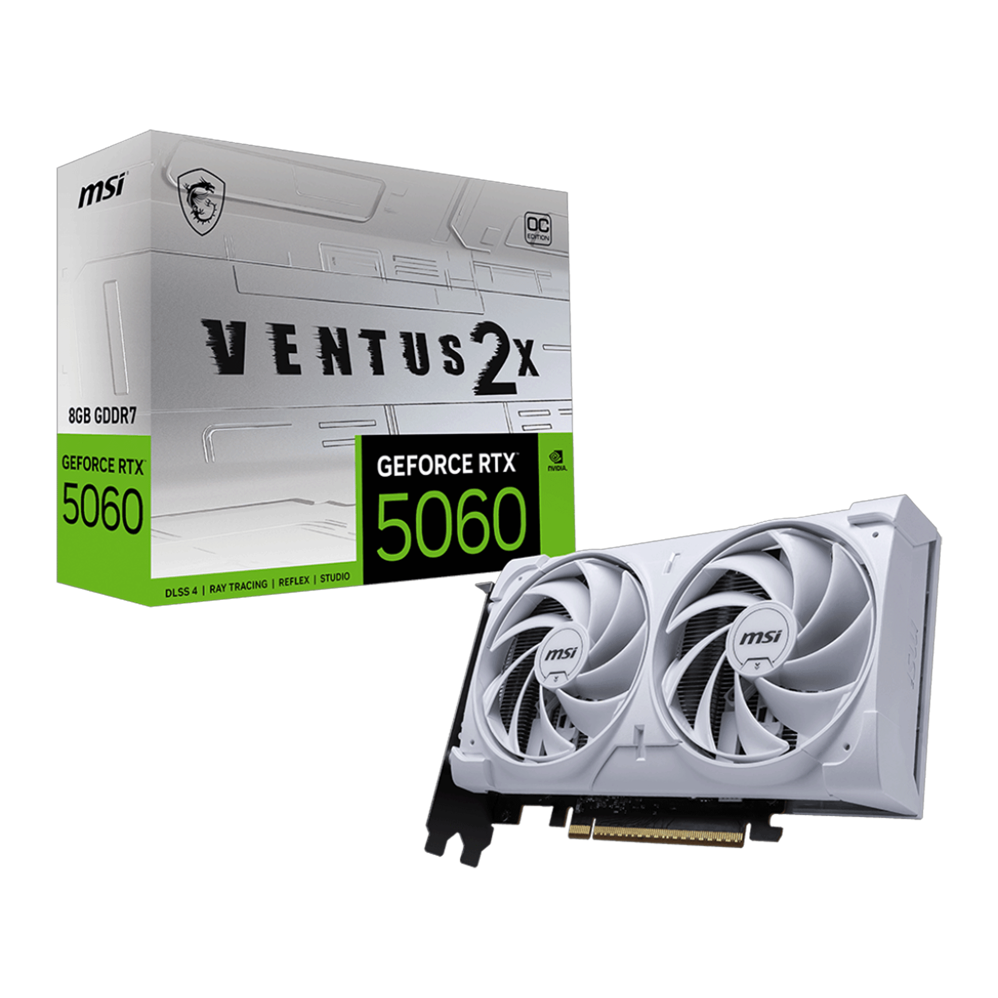 Card màn hình MSI GeForce RTX 5060 8G VENTUS 2X OC WHITE