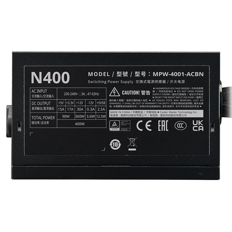 Nguồn Cooler Master Elite Nex N400 230V (MPW-4001-ACBN-BEU) 5