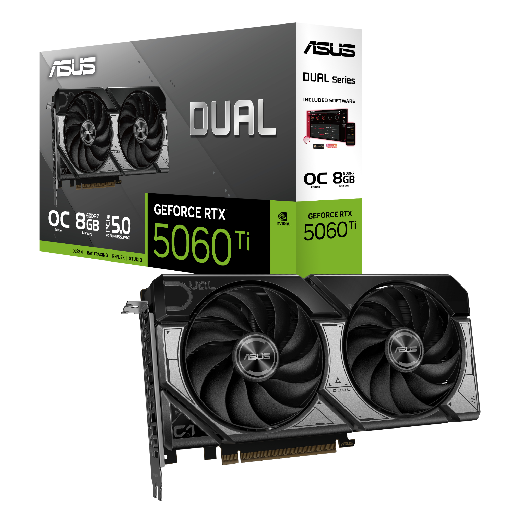 Card màn hình ASUS Dual GeForce RTX™ 5060 Ti 8GB GDDR7 OC Edition 5