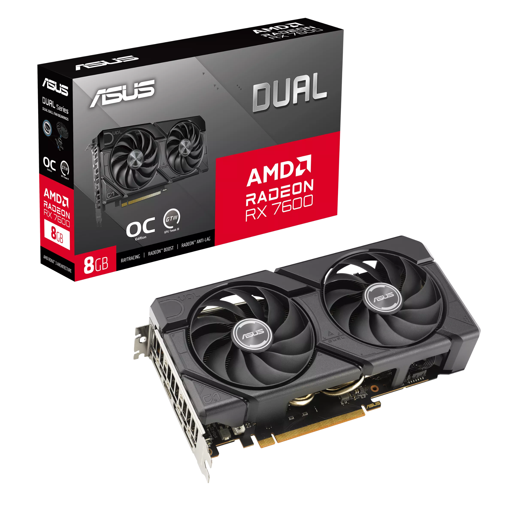 Card màn hình ASUS Dual Radeon™ RX 7600 EVO OC Edition 8GB GDDR6 3