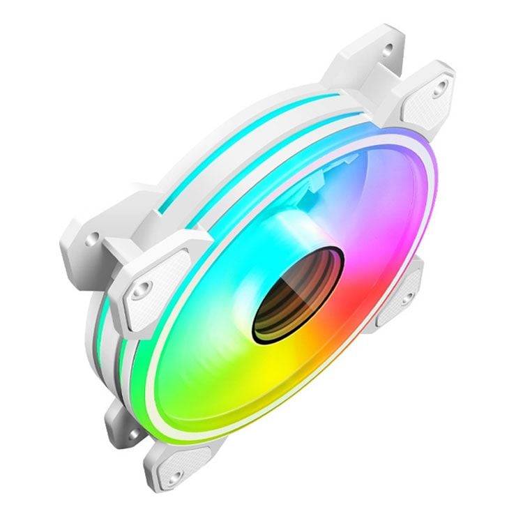 Fan Case Coolmoon WF1 Led RGB | Bộ 5 fan, kèm sẵn HUB + Remote, Trắng - Đen 4