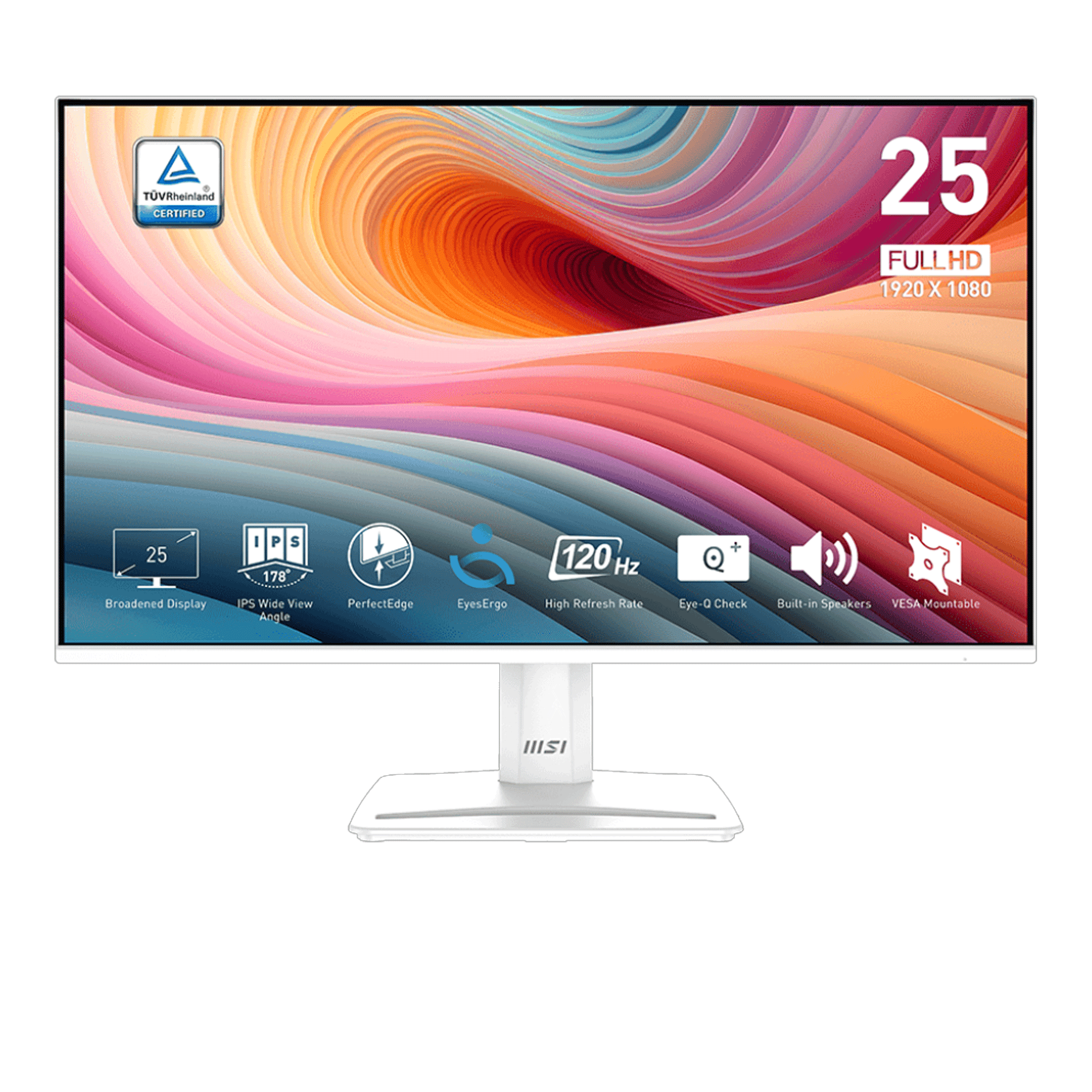Màn hình MSI Pro MP251WE2 | 24.5 inch, FHD, IPS, 120Hz, 1ms, trắng 5