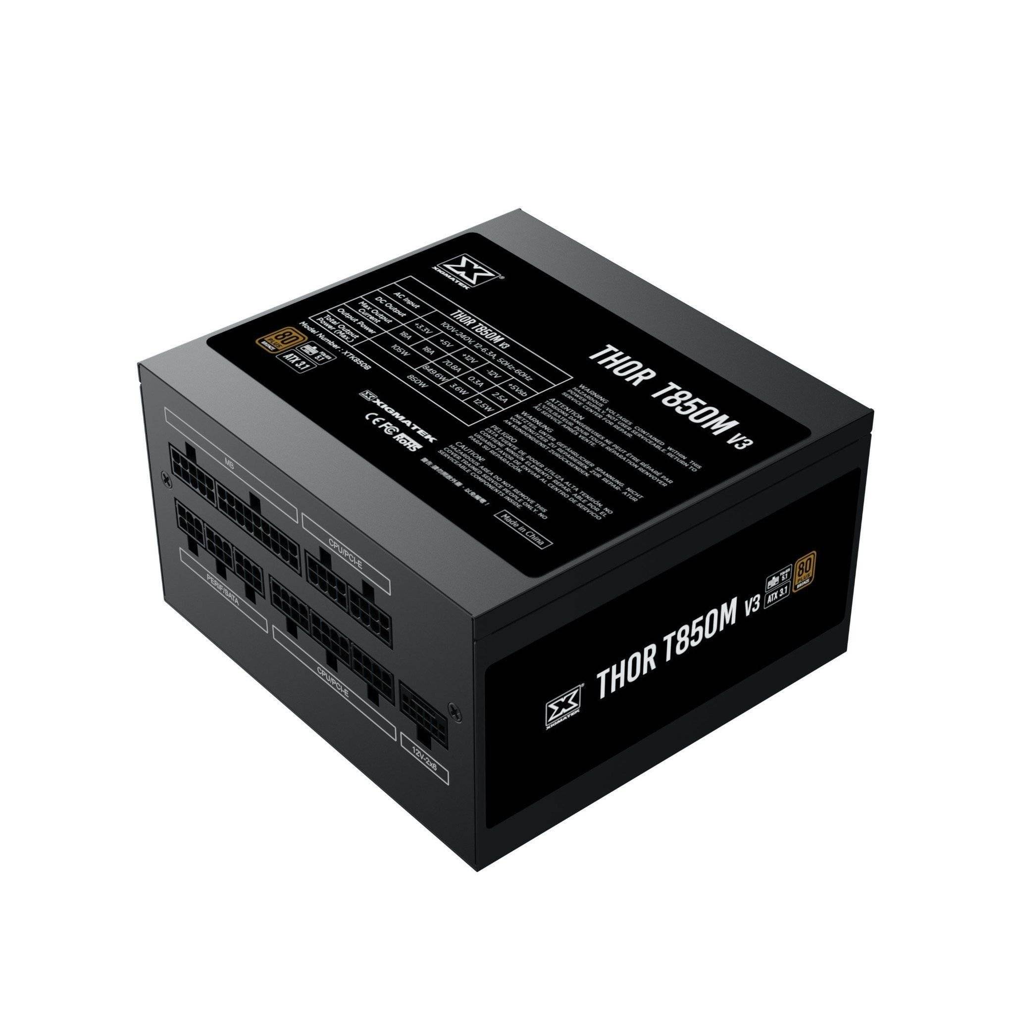 Nguồn Xigmatek Thor T850M V3 Full Module 850W 80 Plus Bronze 5