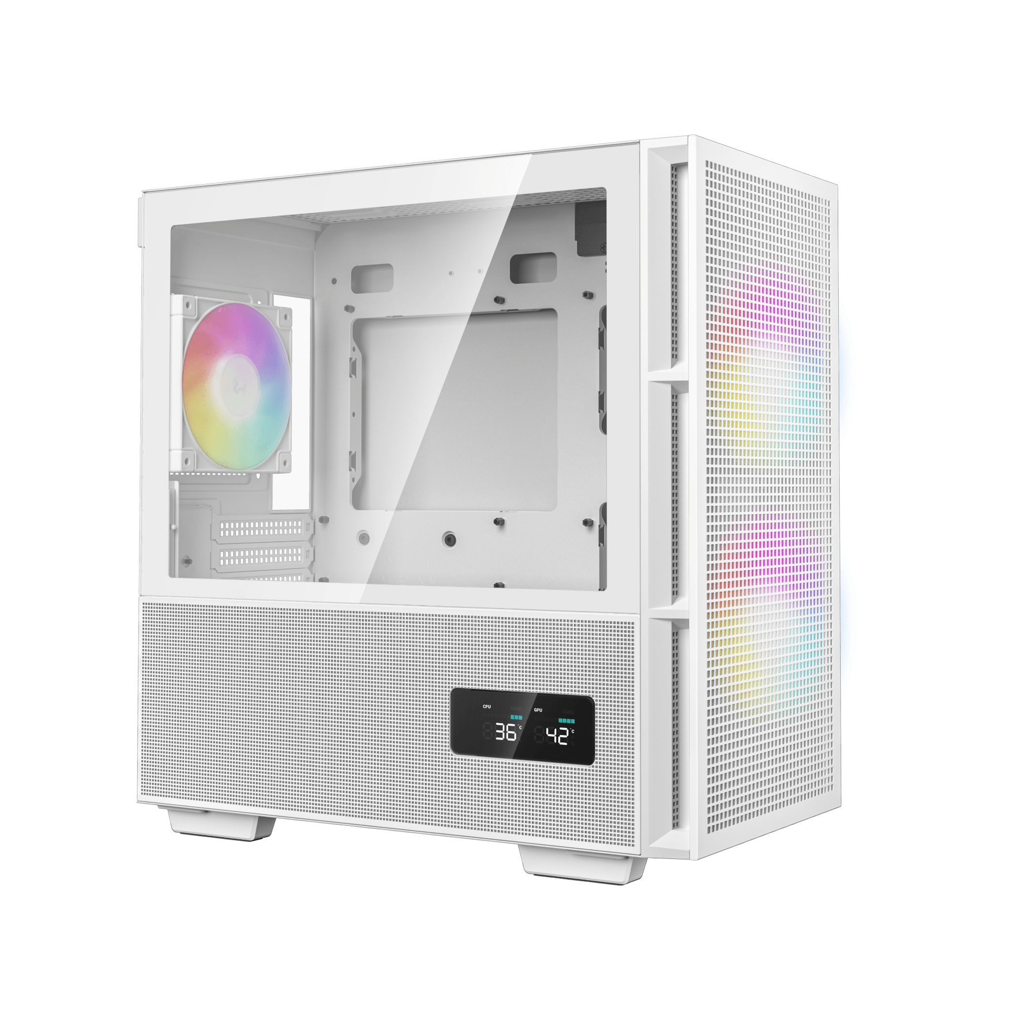 Thùng máy Deepcool CH360 Digital WH - Trắng | Kèm sẵn 3 fan ARGB 6
