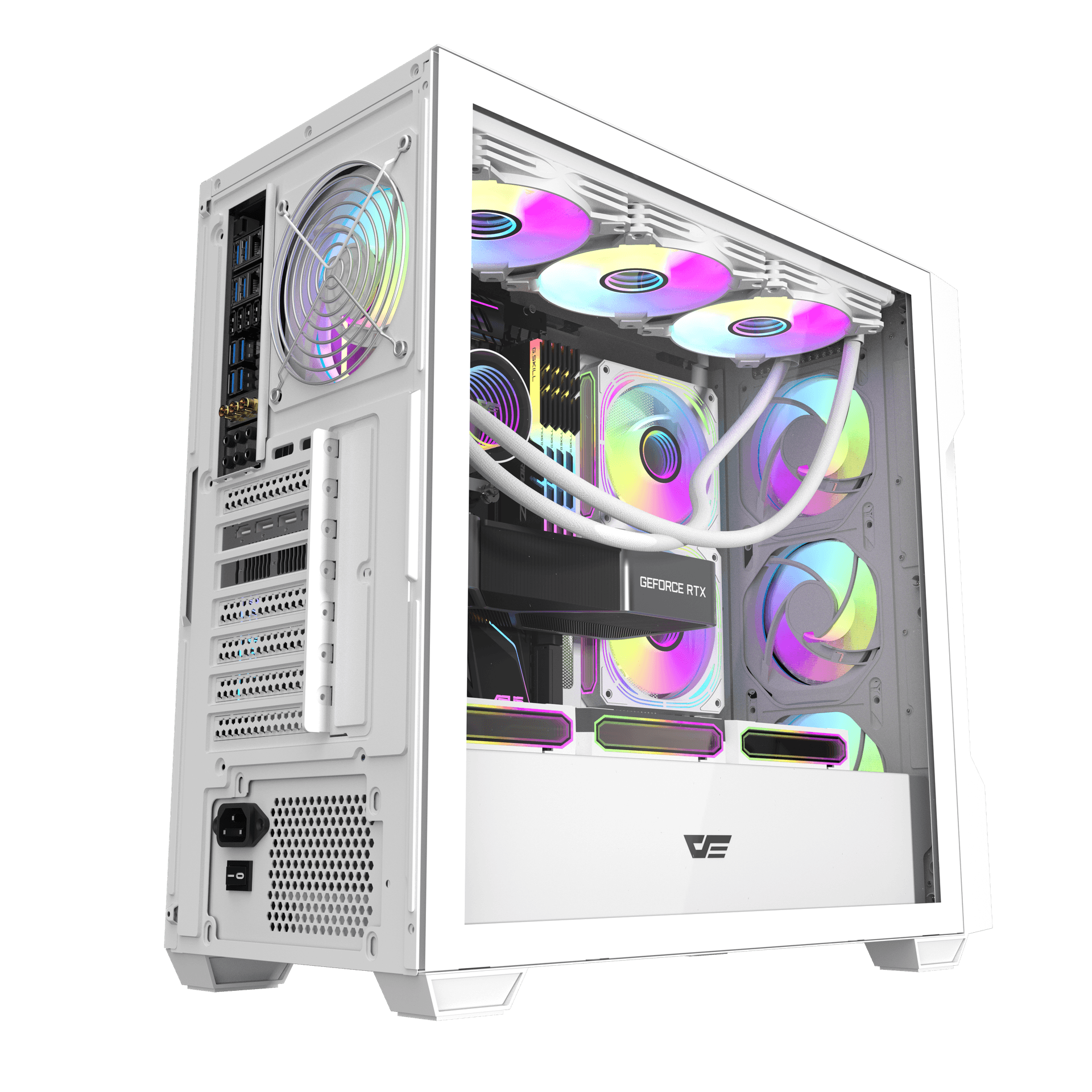 Thùng máy Case Darkflash DS900 Mesh ATX - Trắng (Mặt lưới) 6