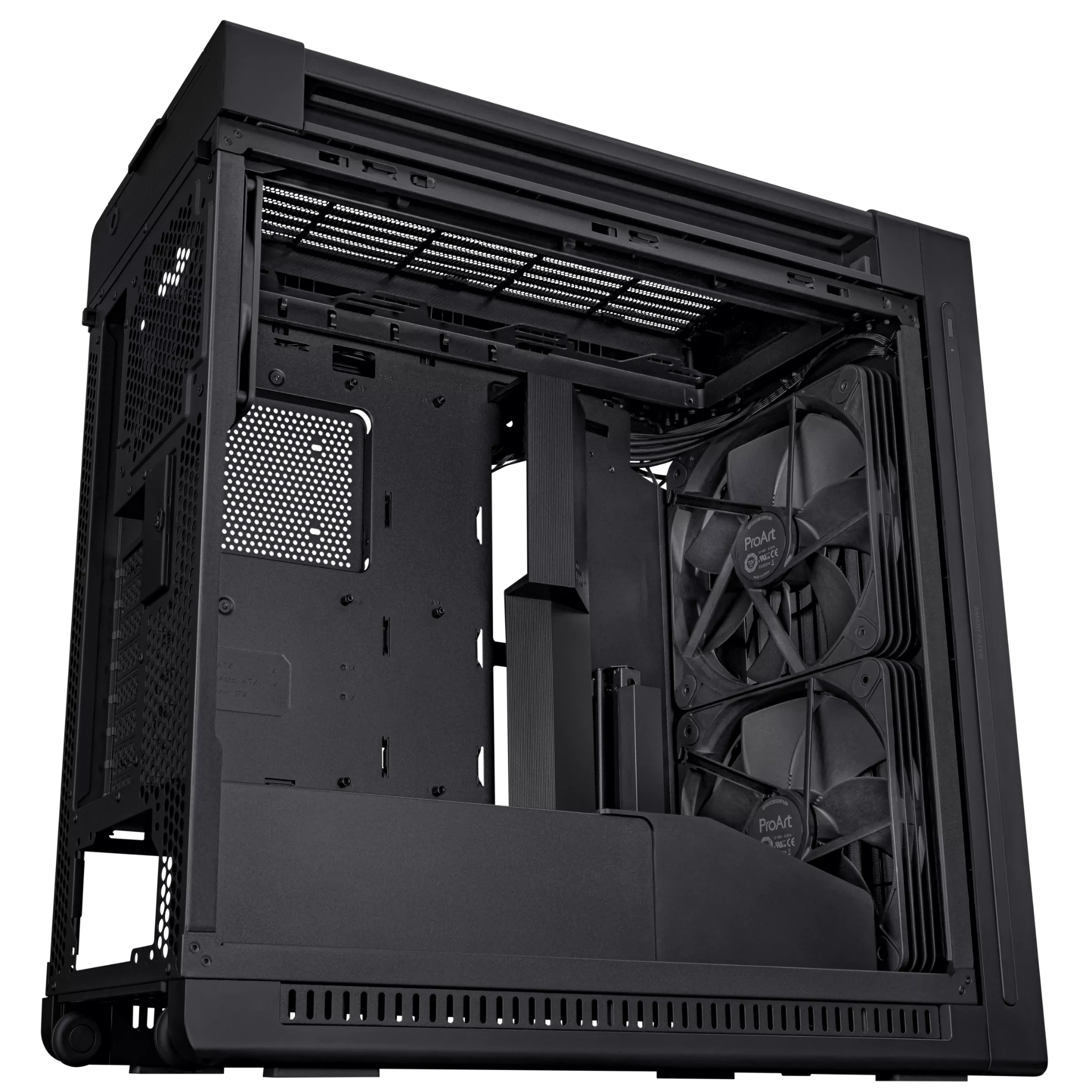 Thùng máy ASUS ProArt PA602 - Black | E-ATX, kèm sẵn 2 fan 20cm, 1 fan 14cm 6