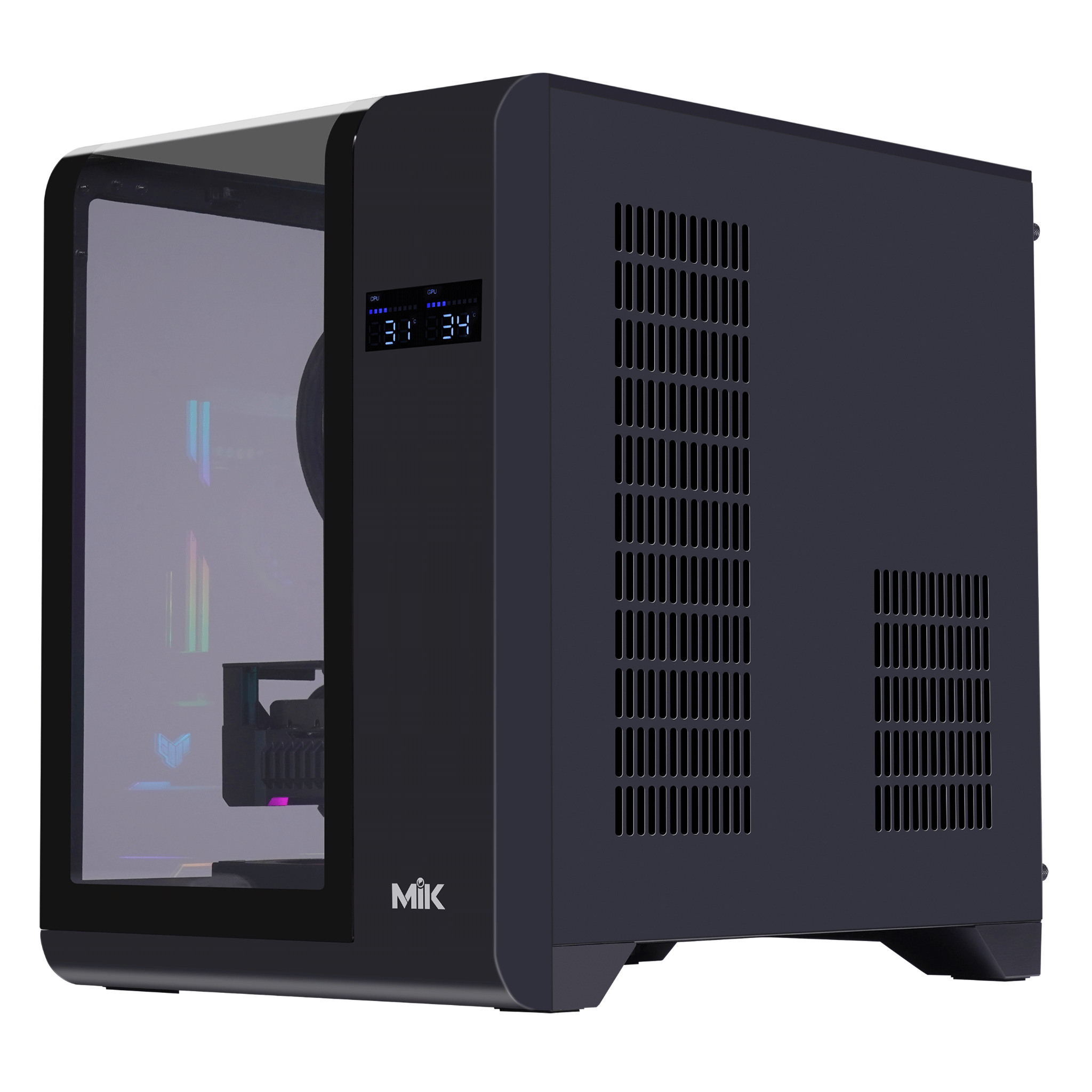 Thùng máy Mik Barbatos M 360 - Black | Không kèm fan