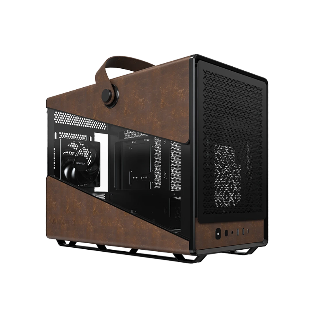 Thùng máy Montech Heritage Pro (Mini PC) | Đen, kèm sẵn 4 fan 4