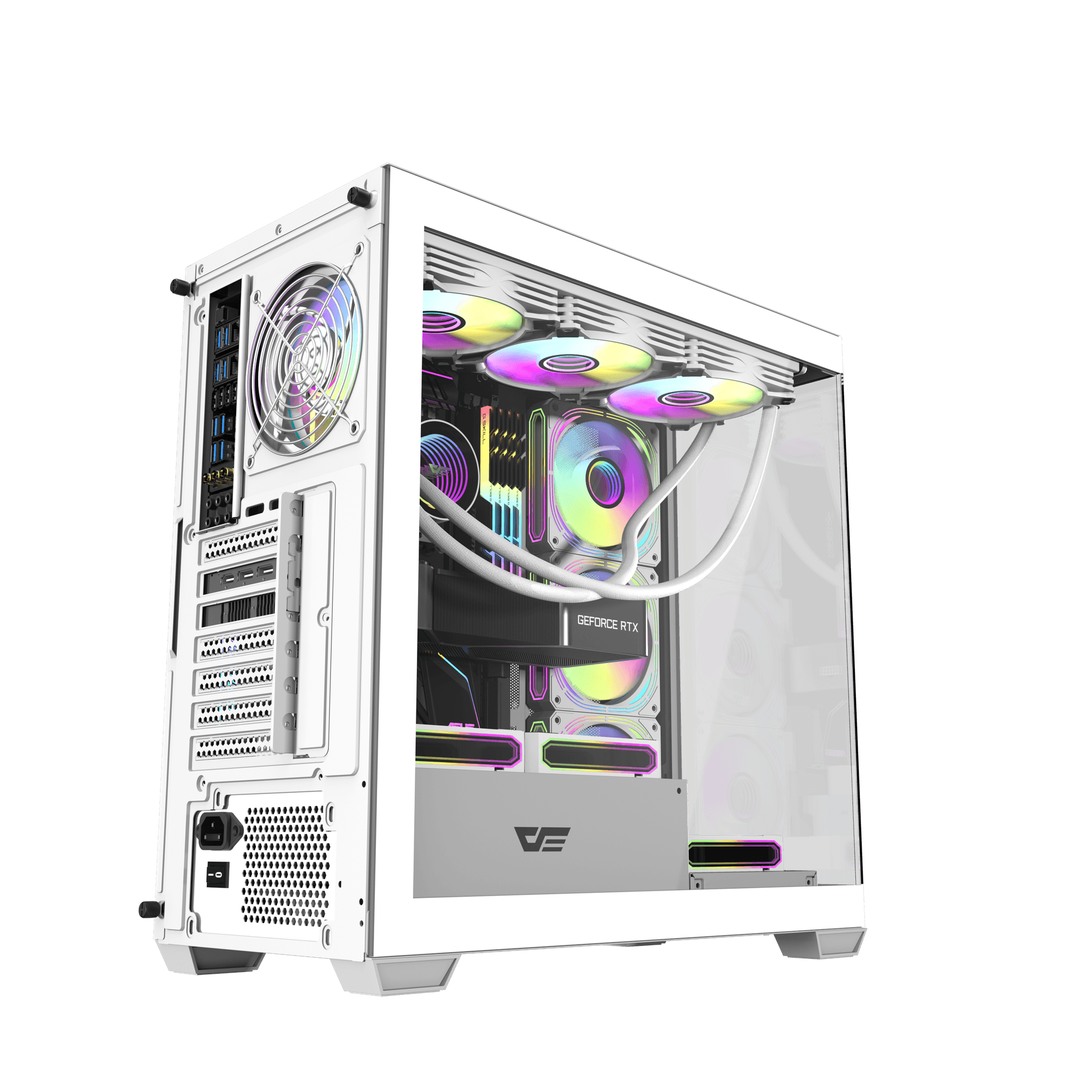 Thùng máy Case Darkflash DS900W ATX Glass - Trắng