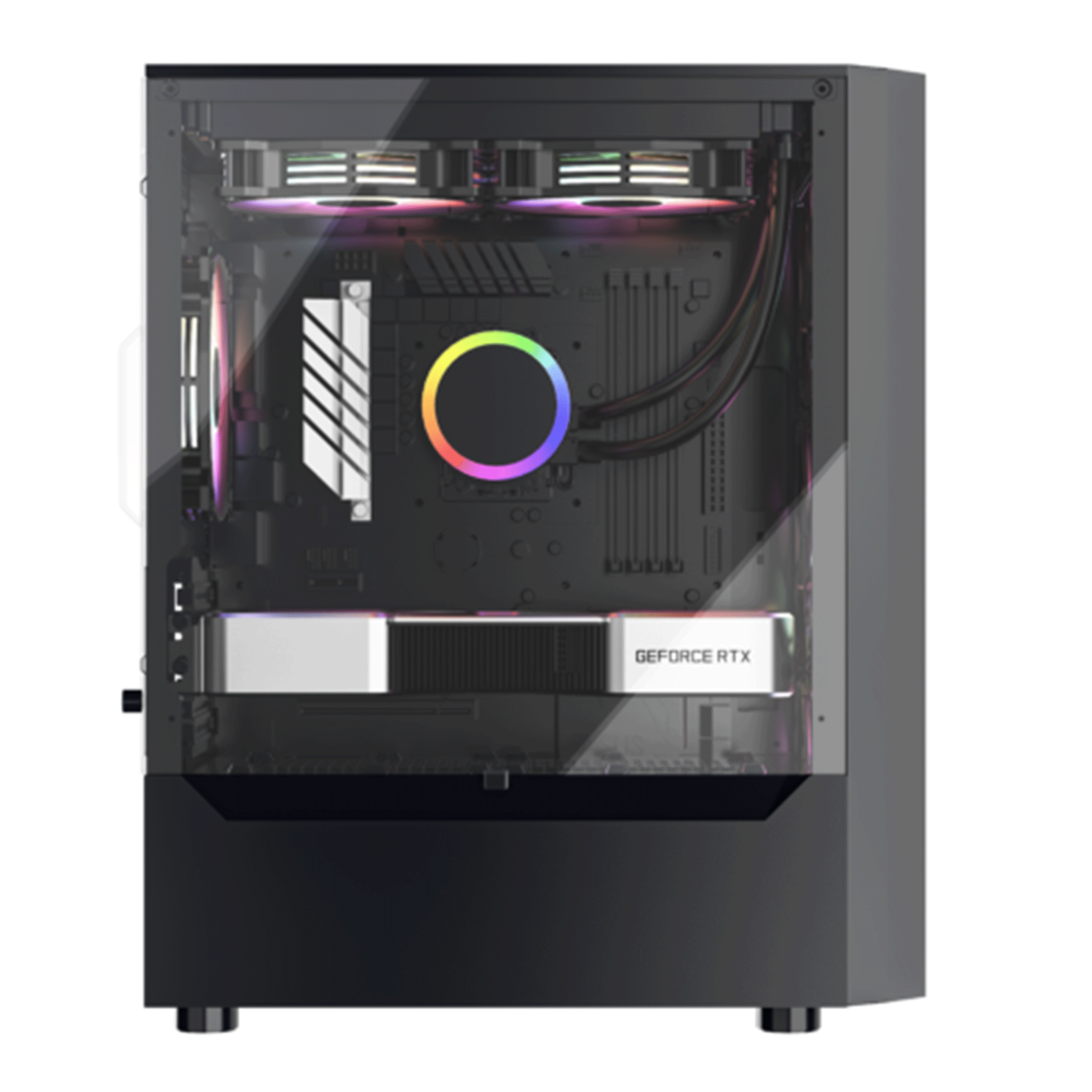 Thùng máy Vitra Cruise AX3 - Đen | Micro ATX, kèm sẵn 4 fan RGB 2