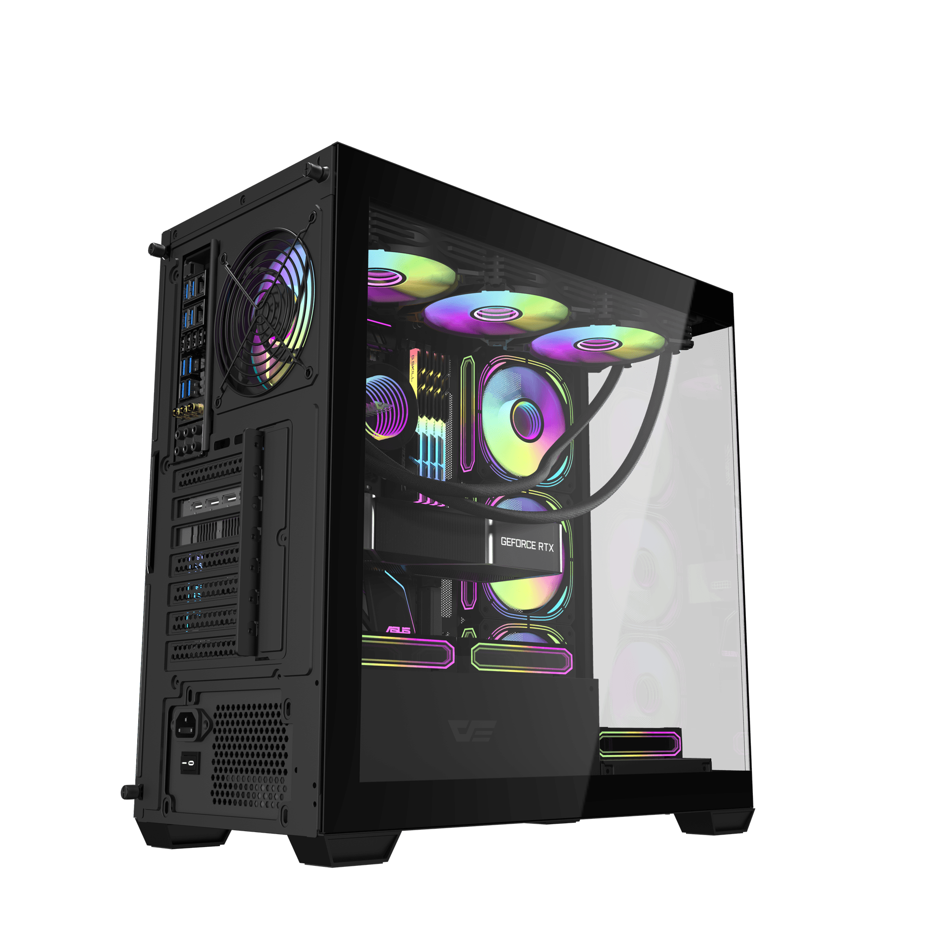 Thùng máy Case Darkflash DS900W ATX Glass - Đen 8