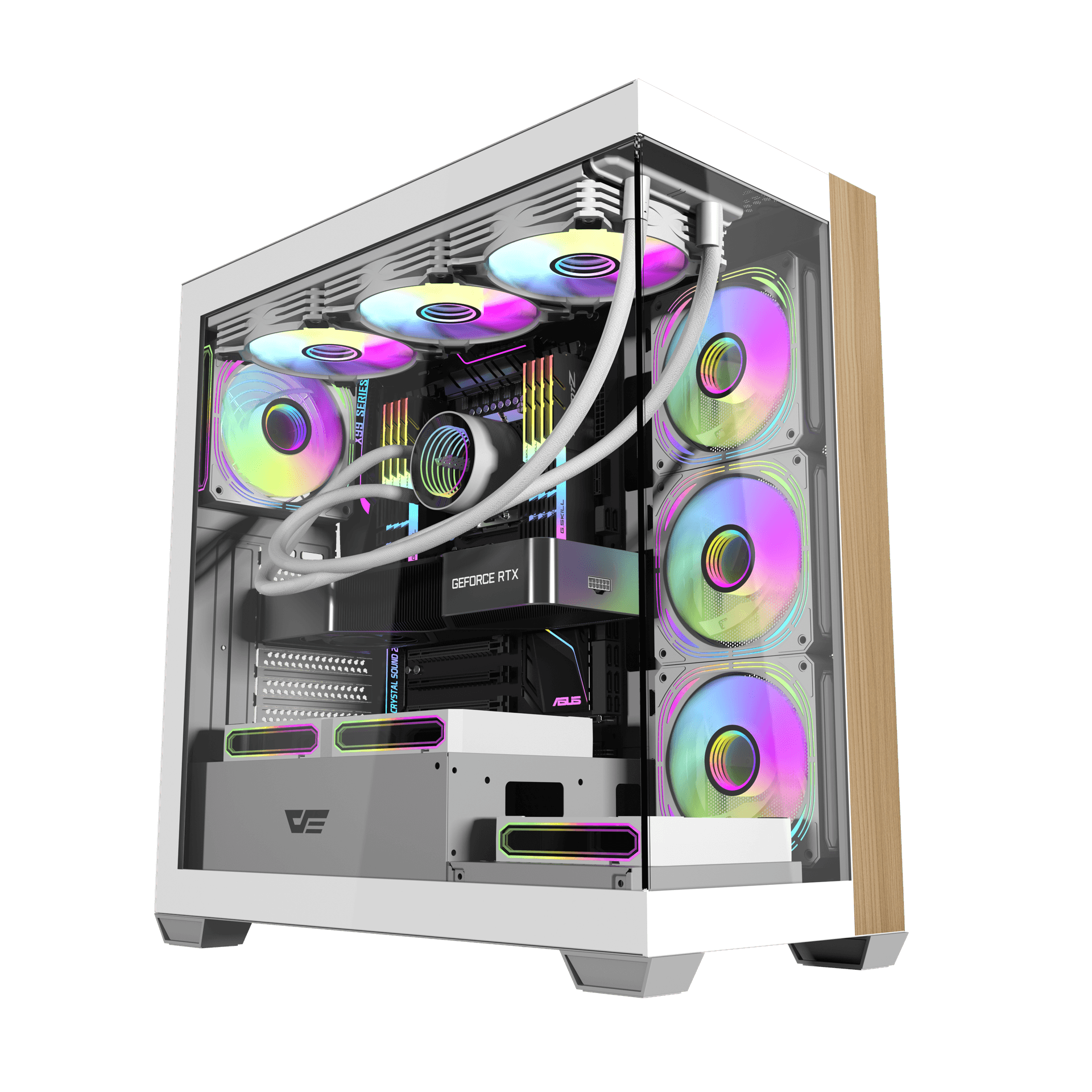 Thùng máy Case Darkflash DS900W ATX Glass - Trắng 4