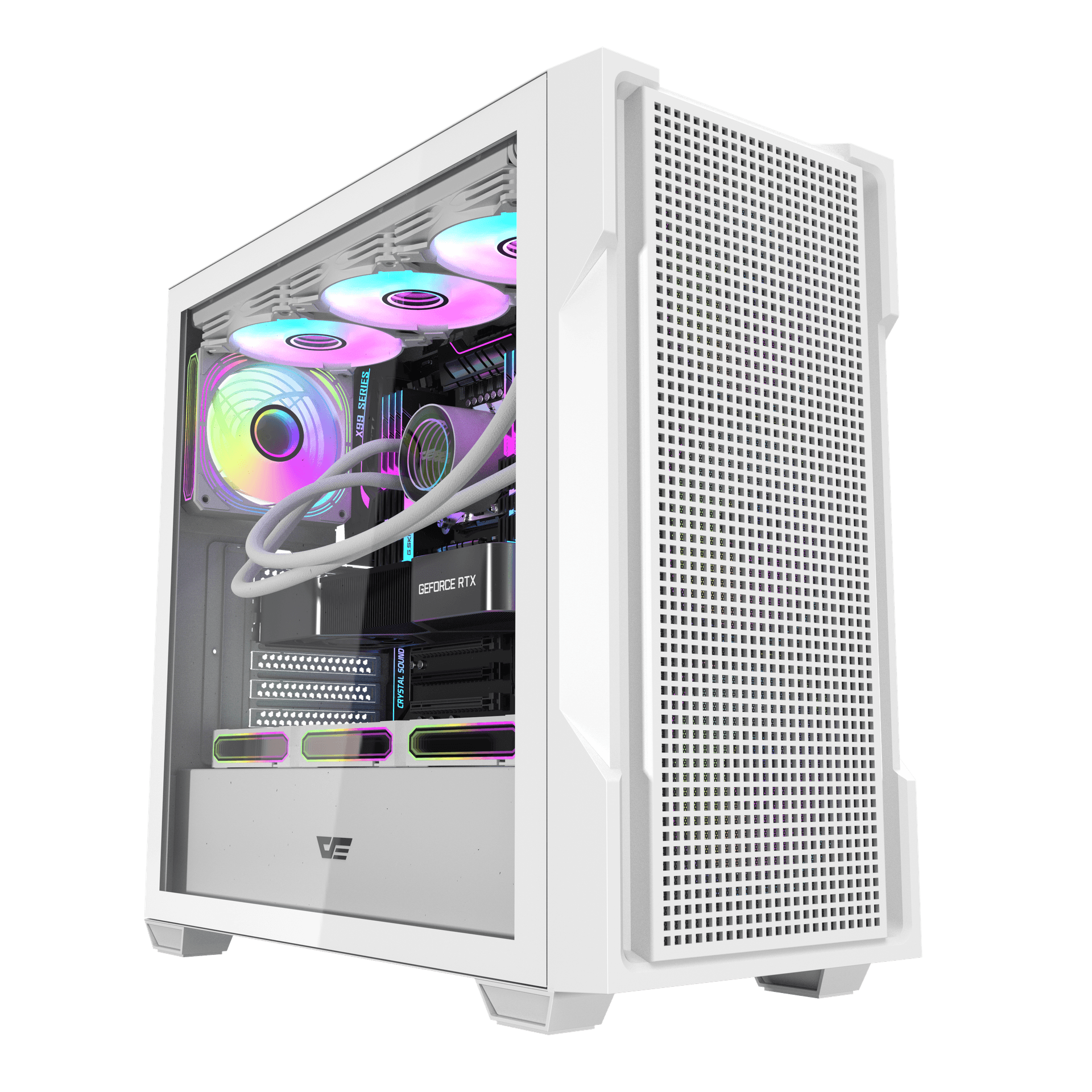 Thùng máy Case Darkflash DS900 Mesh ATX - Trắng (Mặt lưới) 3