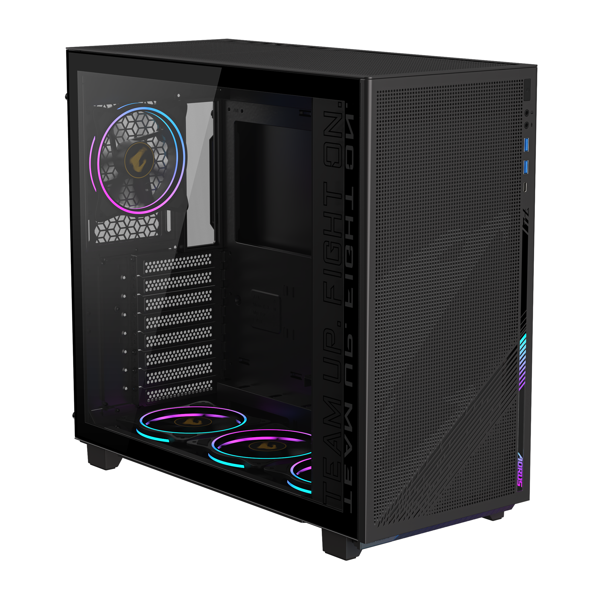 Thùng máy Gigabyte C400 Glass - Black (GB-AC400G) 4
