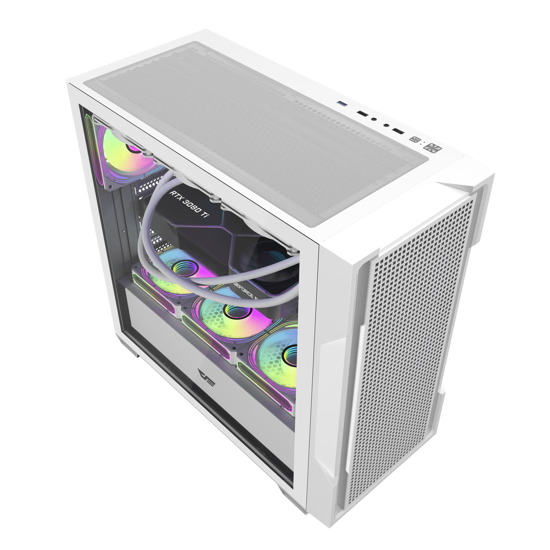 Thùng máy Case Darkflash DS900 Mesh ATX - Trắng (Mặt lưới) 2