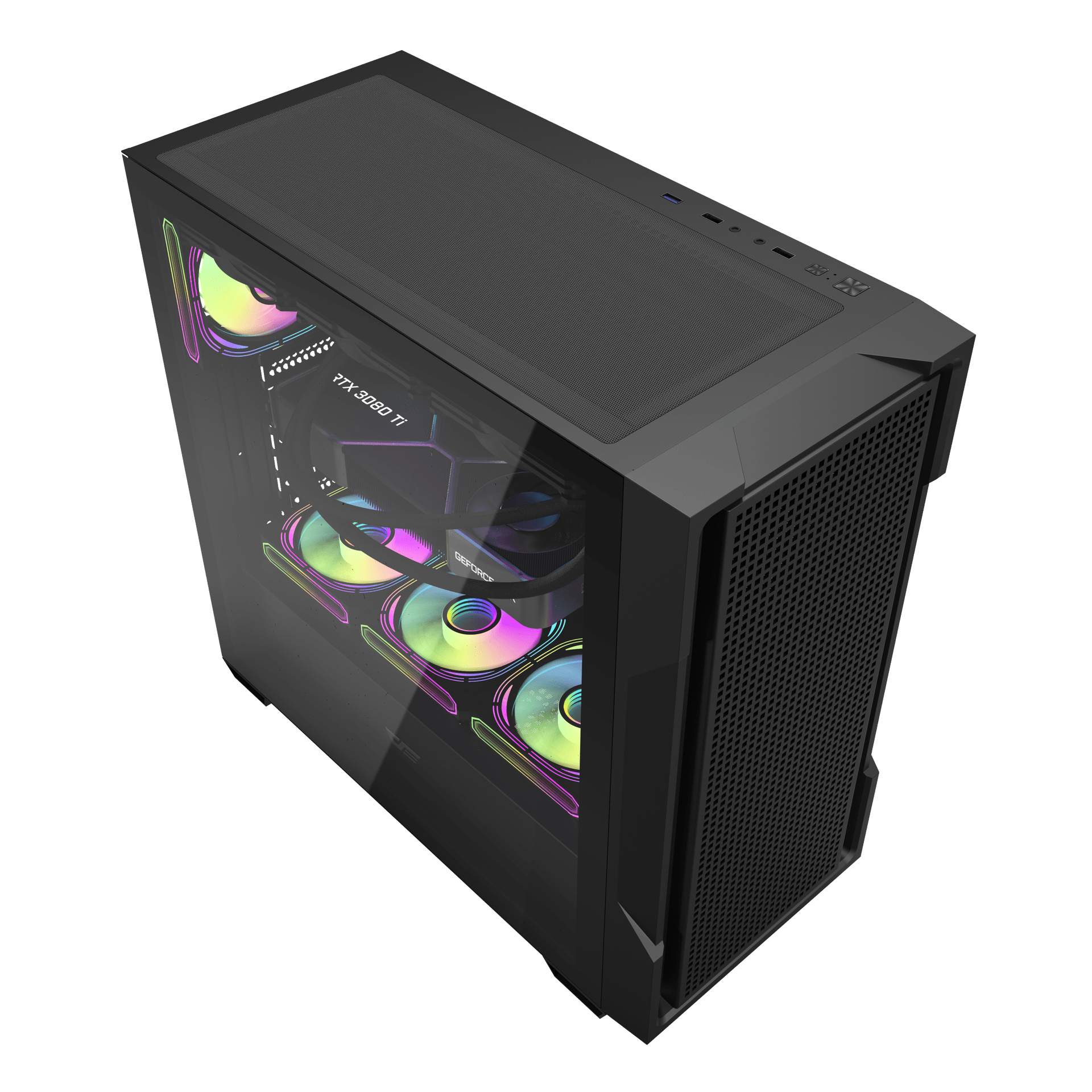 Thùng máy Case Darkflash DS900 Mesh ATX - Đen (Mặt lưới)