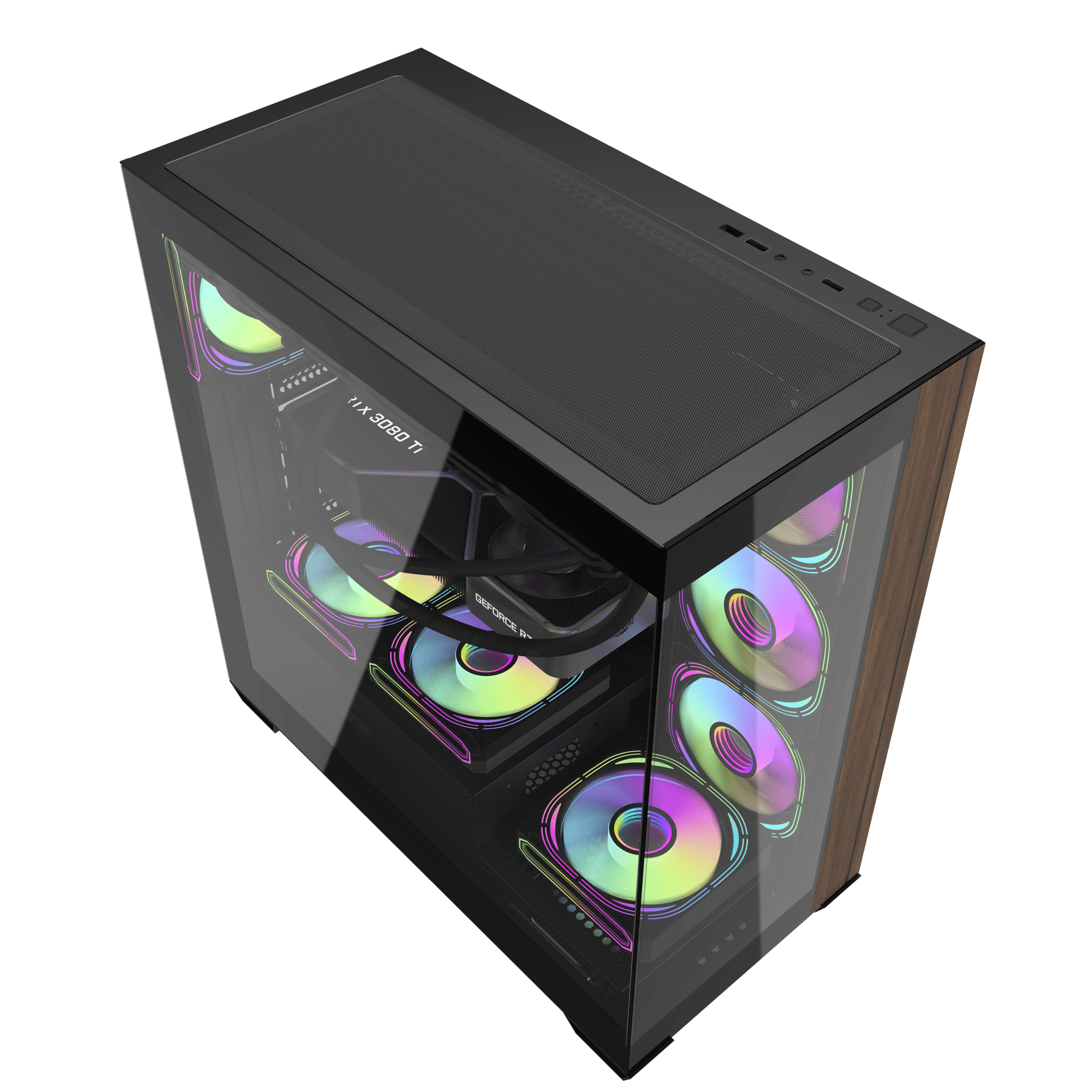 Thùng máy Case Darkflash DS900W ATX Glass - Đen 6