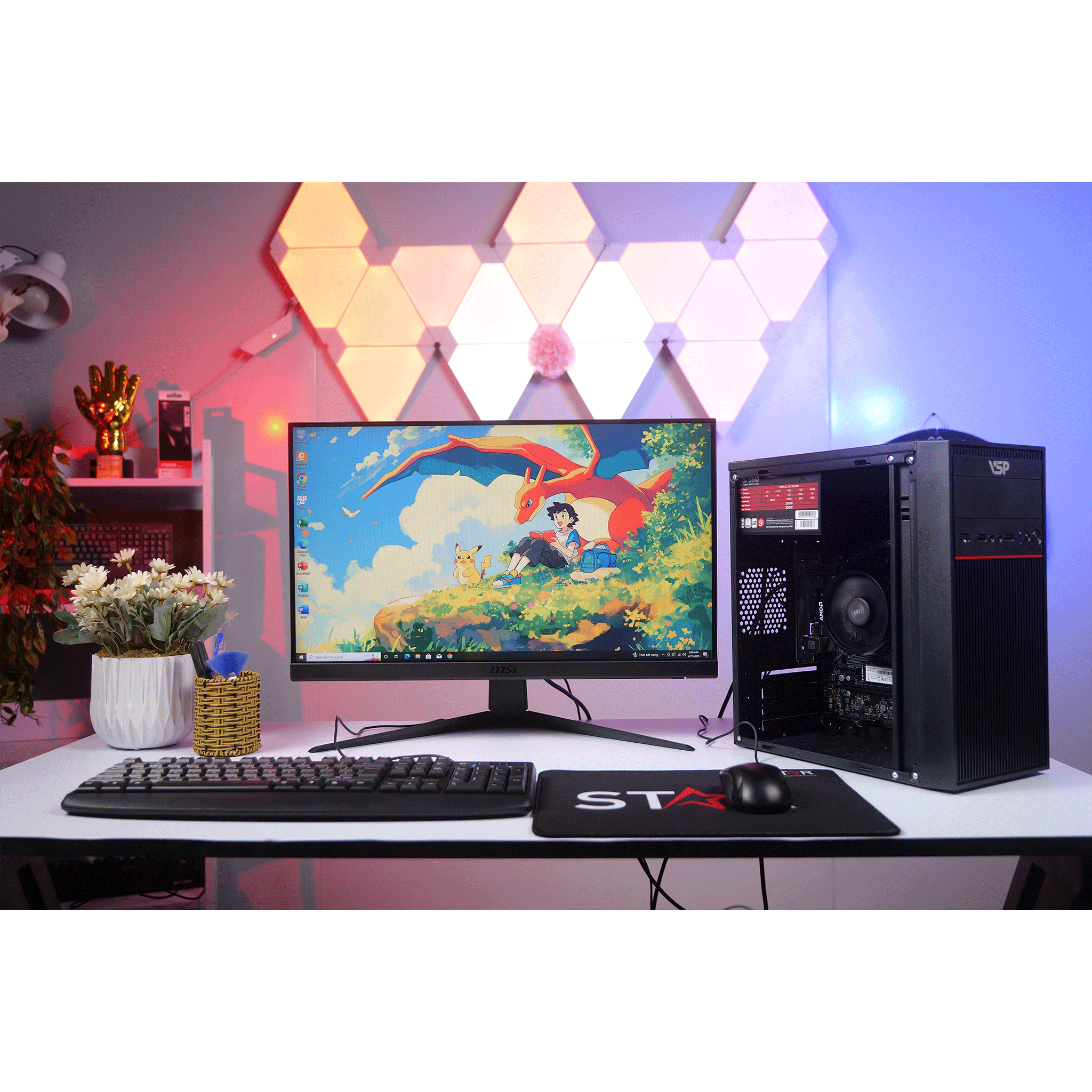 PC YNSTORE Officeline 4 | AMD R3 4300G, Ram 16GB, SSD 512, WIFI + BT (R34316S512W) 10