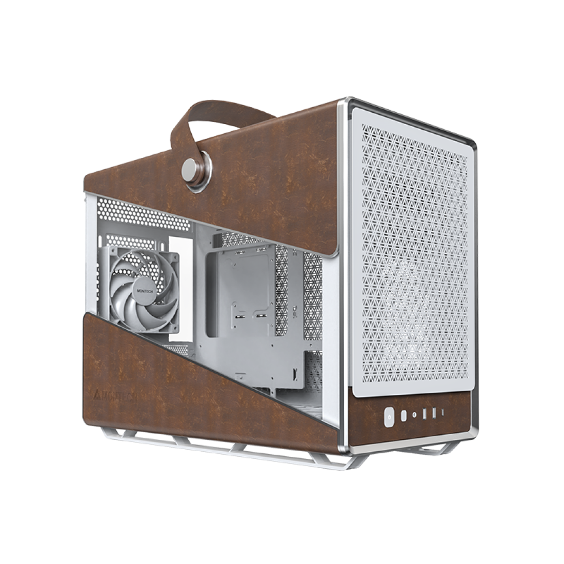 Thùng máy Montech Heritage Pro (Mini PC) | Trắng, kèm sẵn 4 fan