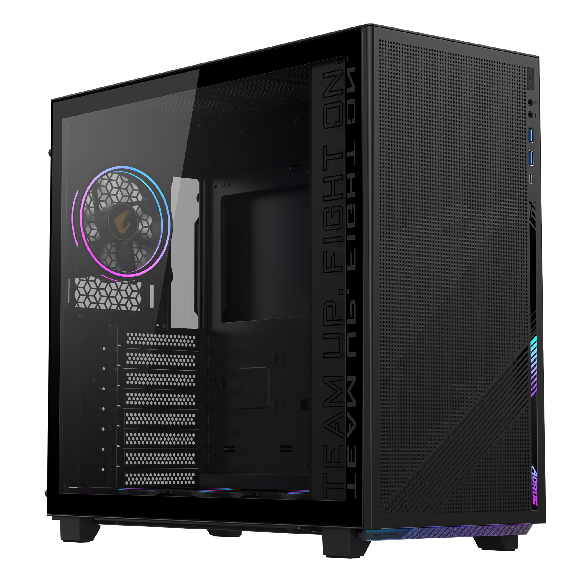 Thùng máy Gigabyte C400 Glass - Black (GB-AC400G) 9