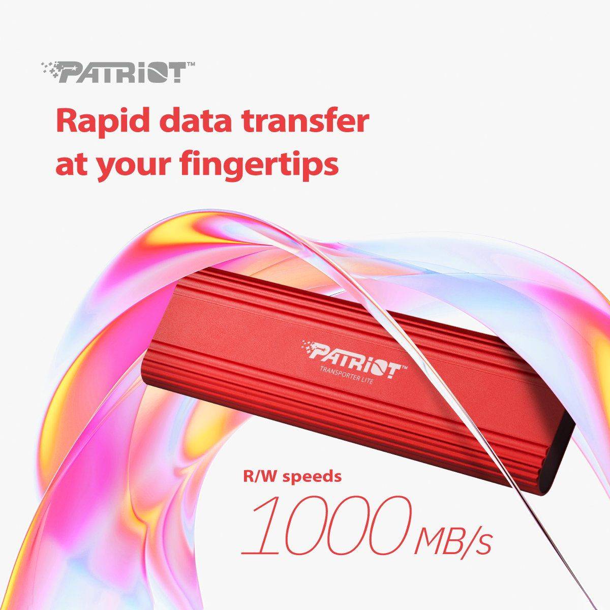 Ổ cứng SSD di động Patriot Transporter Lite 1TB TYPE-C - Red (PTPL1TBPEC) 2