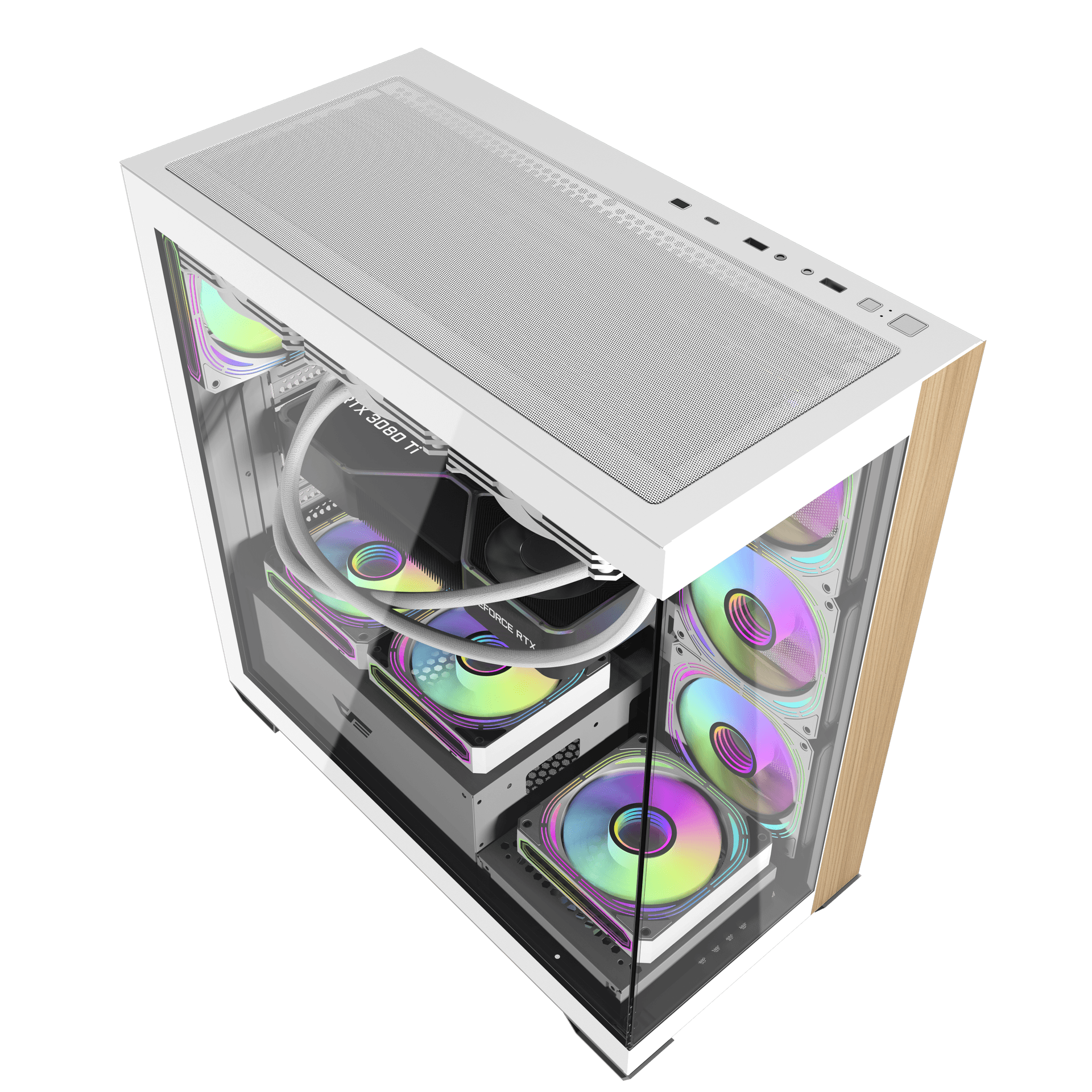 Thùng máy Case Darkflash DS900W ATX Glass - Trắng 3