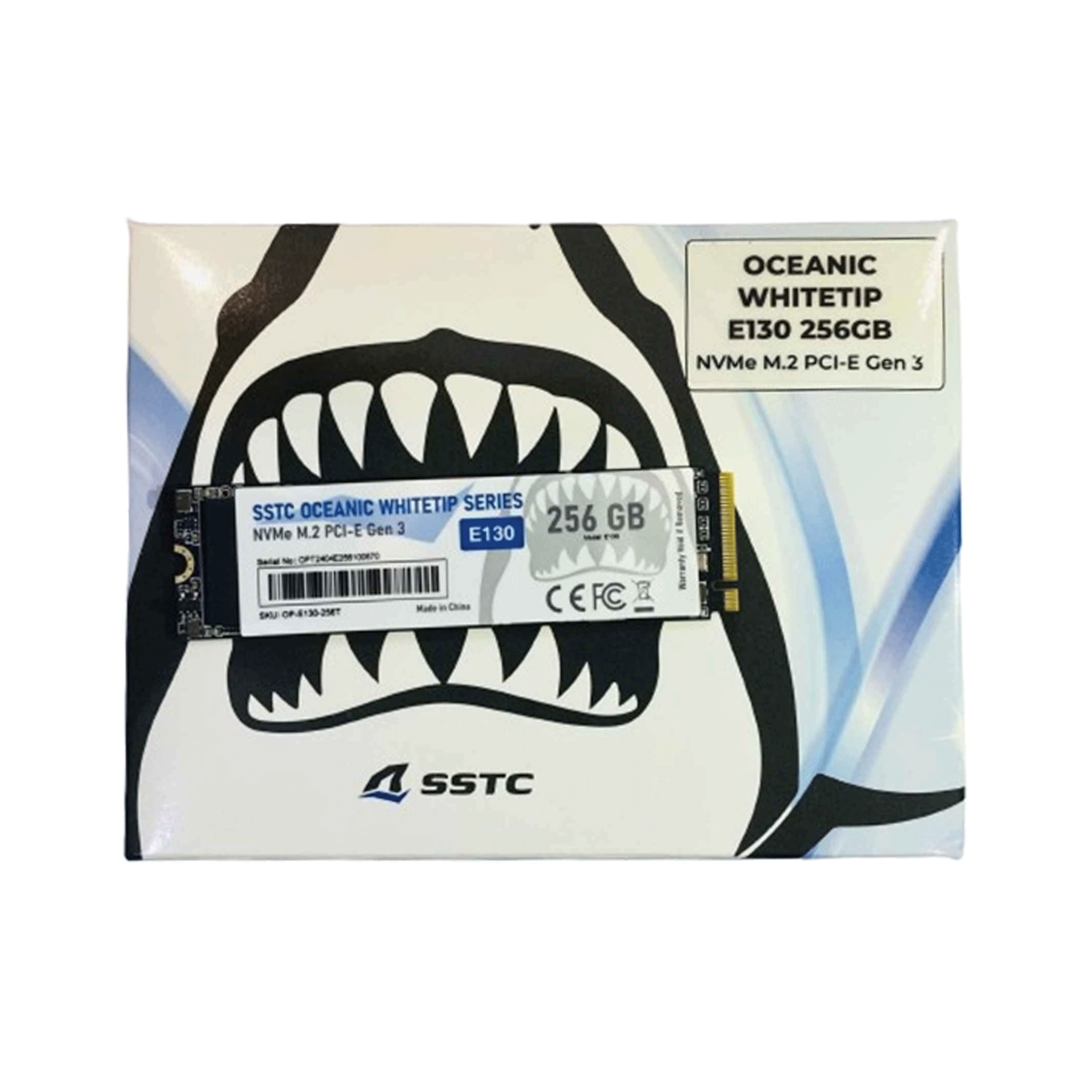 Ssd Sstc 256Gb E130 Oceanic Whitetip E130 W2100-R1300 Mb/S M.2 2280 Nvme Pcie Gen 3 2