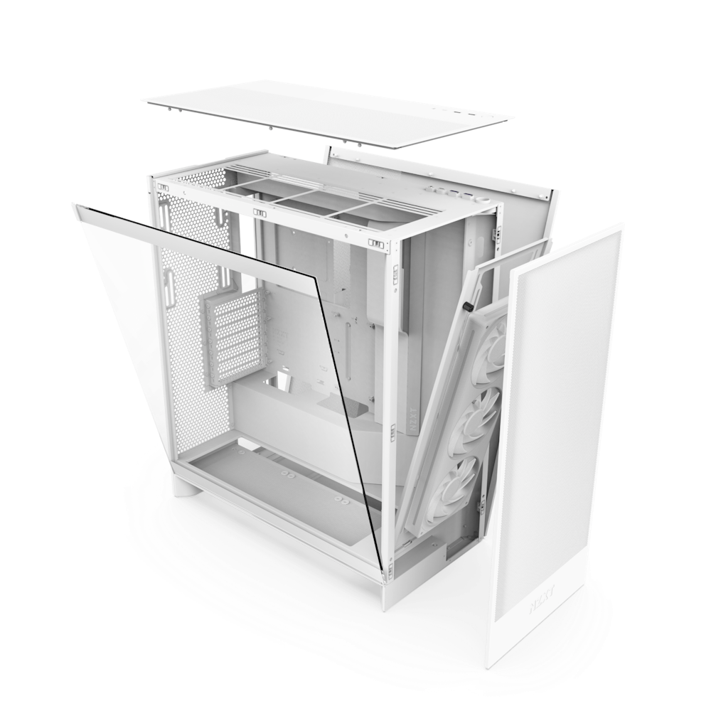 Thùng máy NZXT H7 Flow RGB 2024 - White | Kèm sẵn 1 fan F360 RGB Core (CM-H72FW-R1) 3