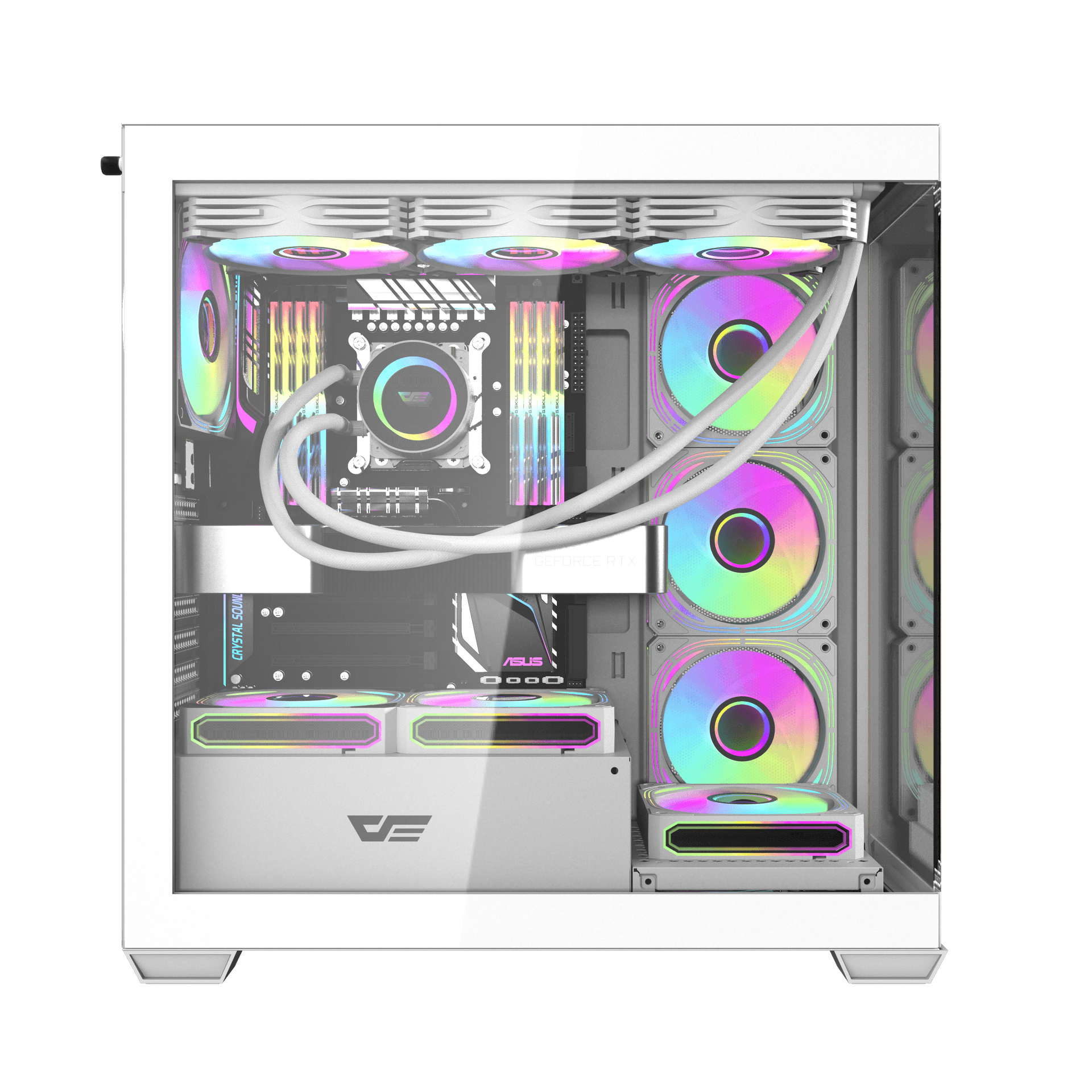 Thùng máy Case Darkflash DS900W ATX Glass - Trắng 2