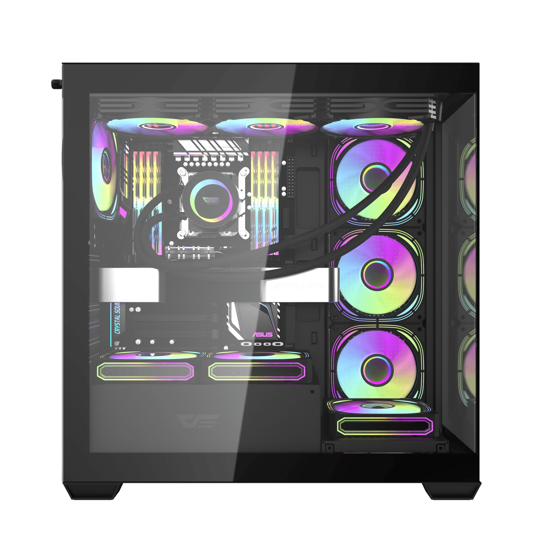 Thùng máy Case Darkflash DS900W ATX Glass - Đen 4