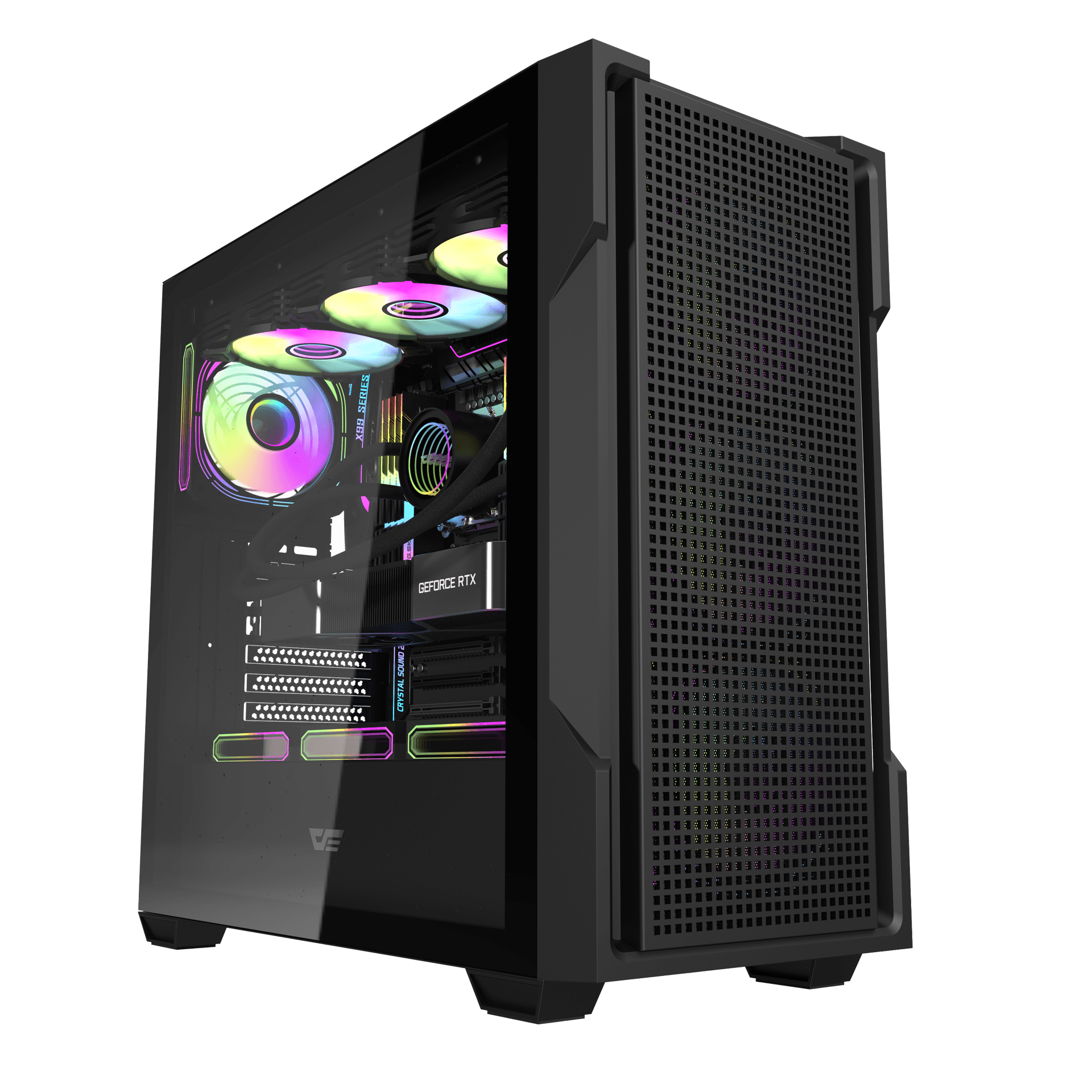 Thùng máy Case Darkflash DS900 Mesh ATX - Đen (Mặt lưới) 7