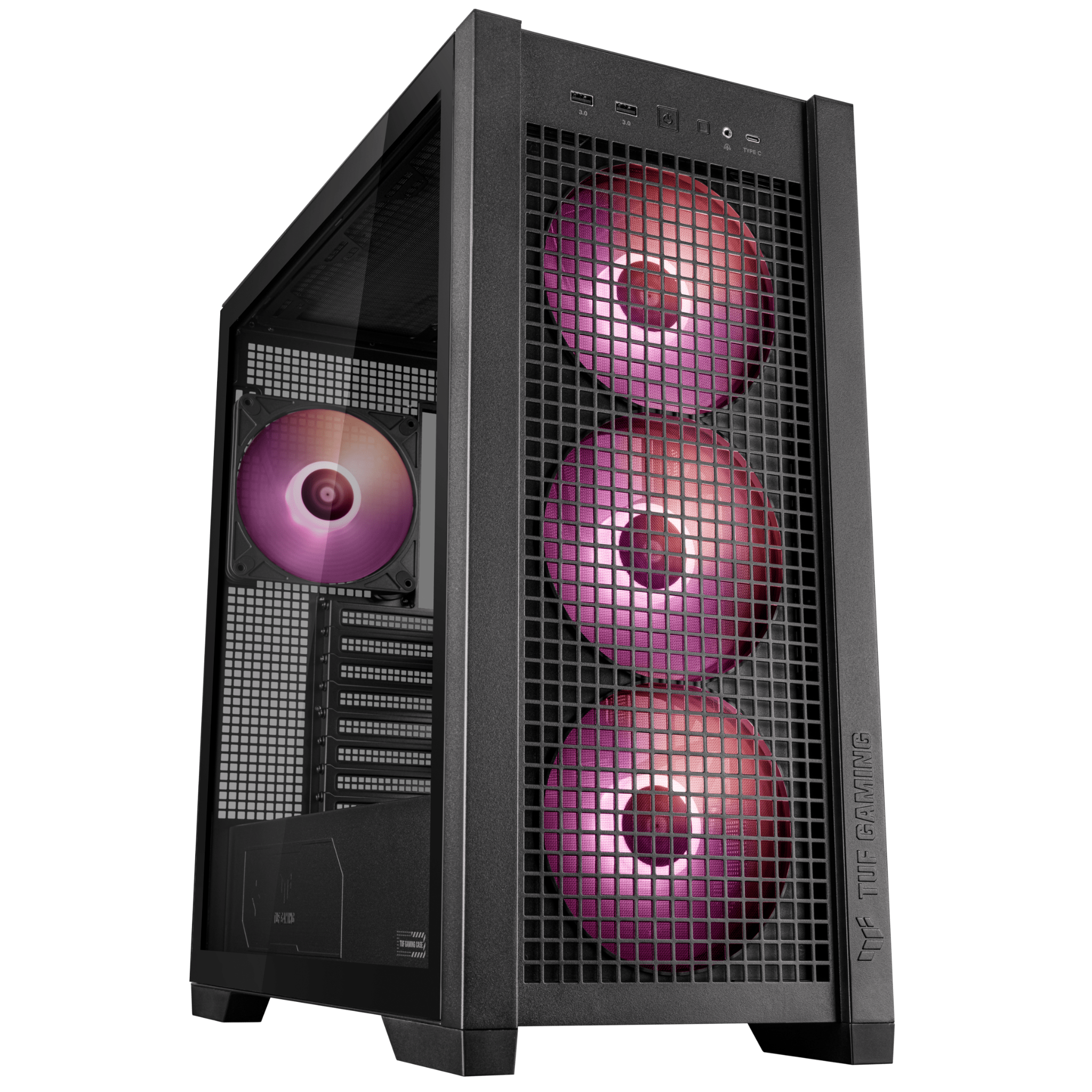 Thùng máy ASUS TUF Gaming GT302 ARGB - Black | E-ATX, kèm sẵn 4 fan 14cm ARGB 5