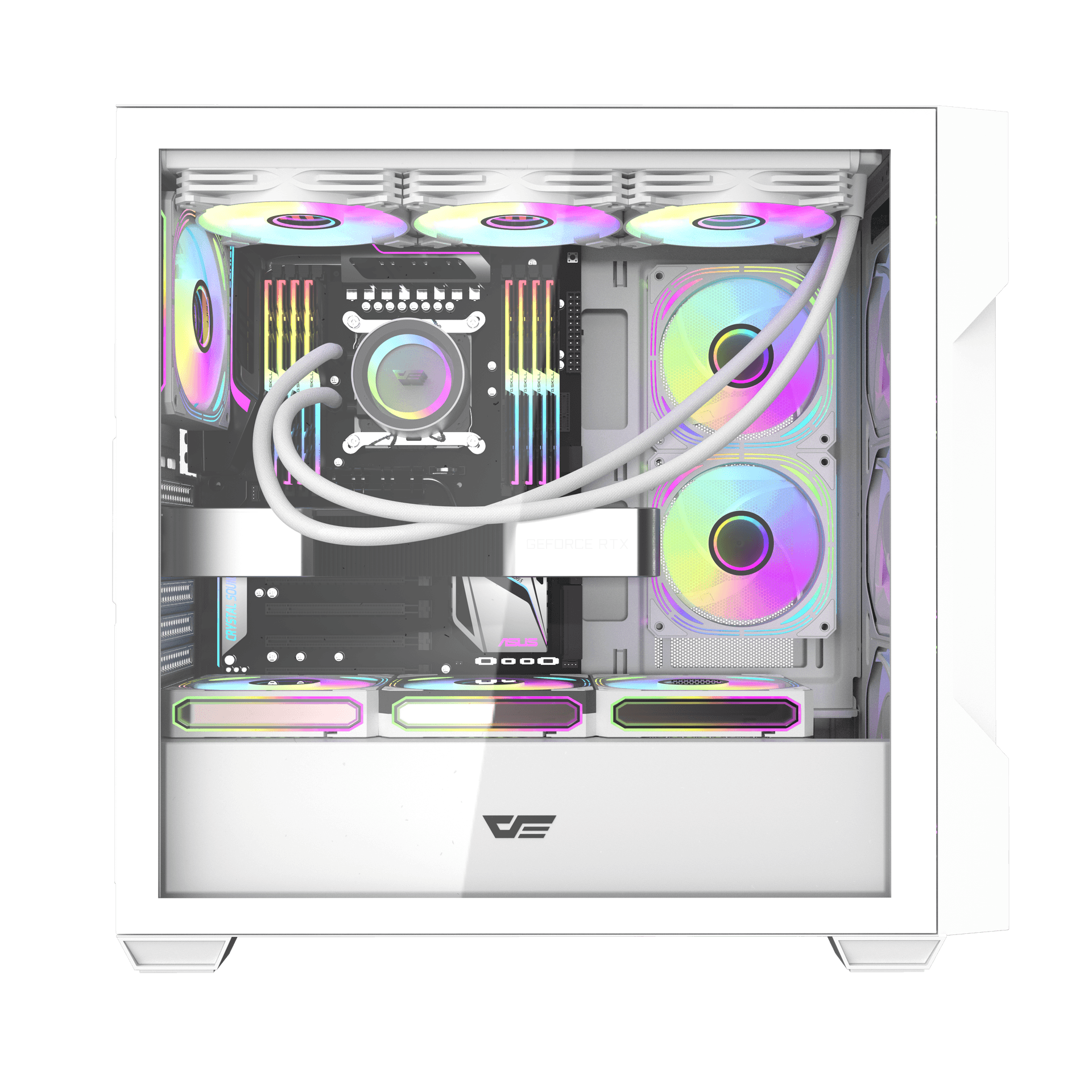 Thùng máy Case Darkflash DS900 Mesh ATX - Trắng (Mặt lưới)