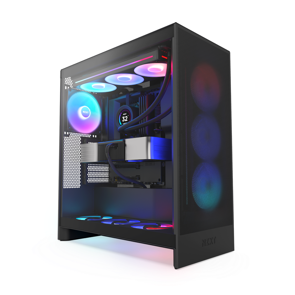 Thùng máy NZXT H7 Flow RGB 2024 - Black | Kèm sẵn 1 fan F360 RGB Core (CM-H72FB-R1) 2