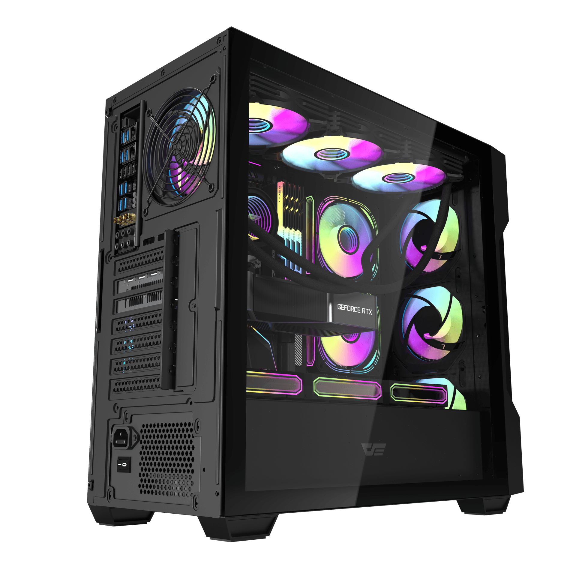 Thùng máy Case Darkflash DS900 Mesh ATX - Đen (Mặt lưới) 4