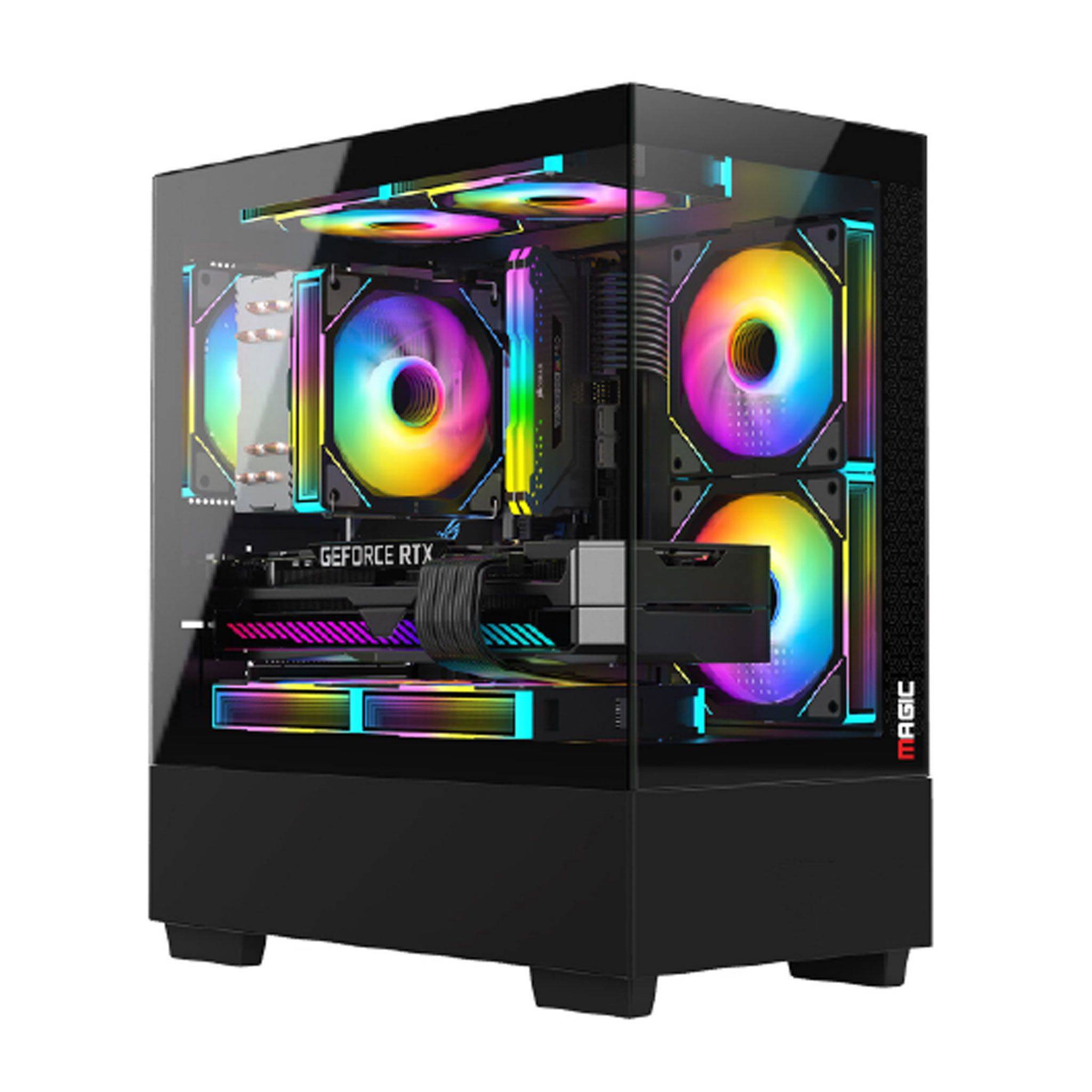 Thùng máy Magic MIX-Tower Đen | Micro ATX, không fan 2