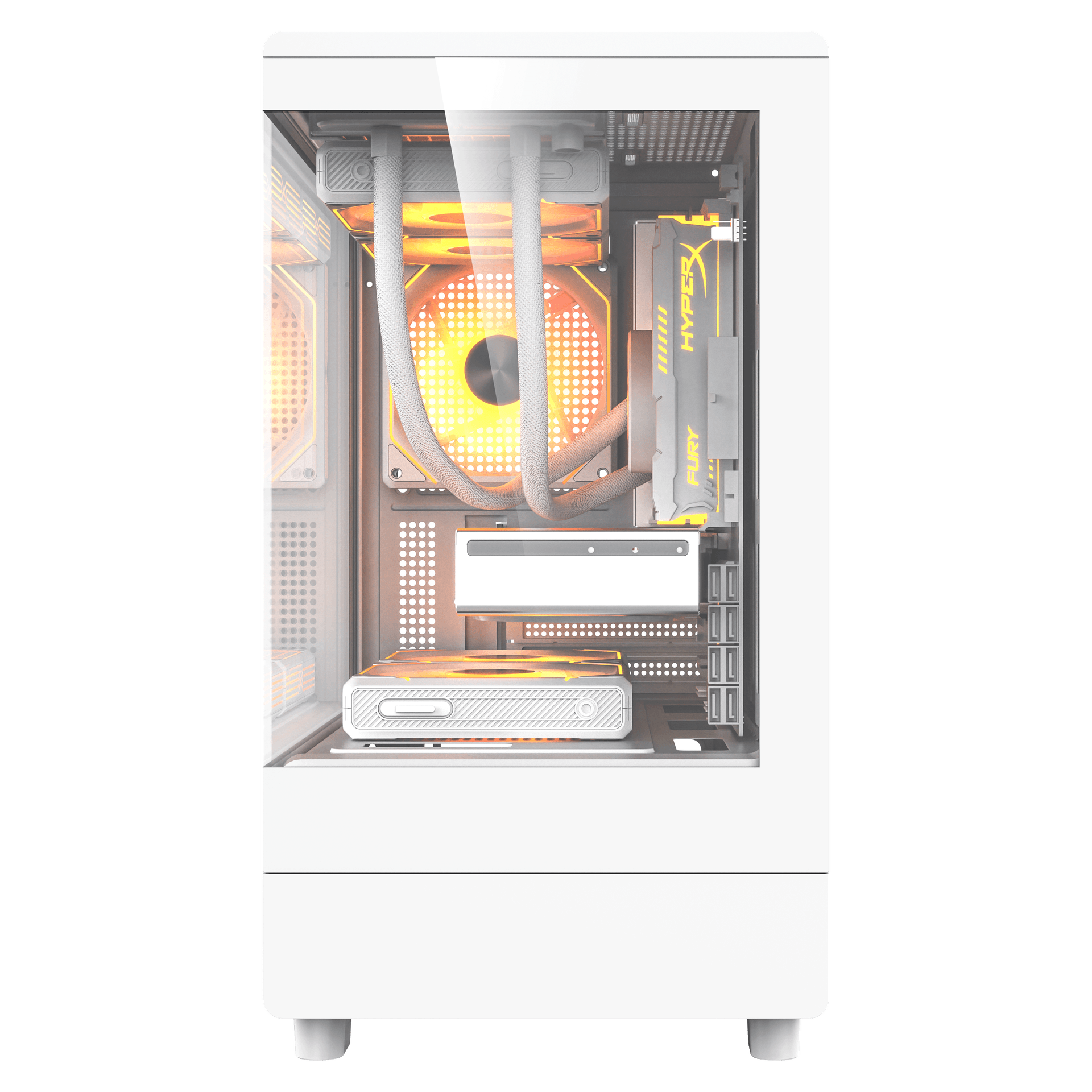 Thùng máy Case DarkFlash DB330M M-ATX | Mặt kính, trắng 6